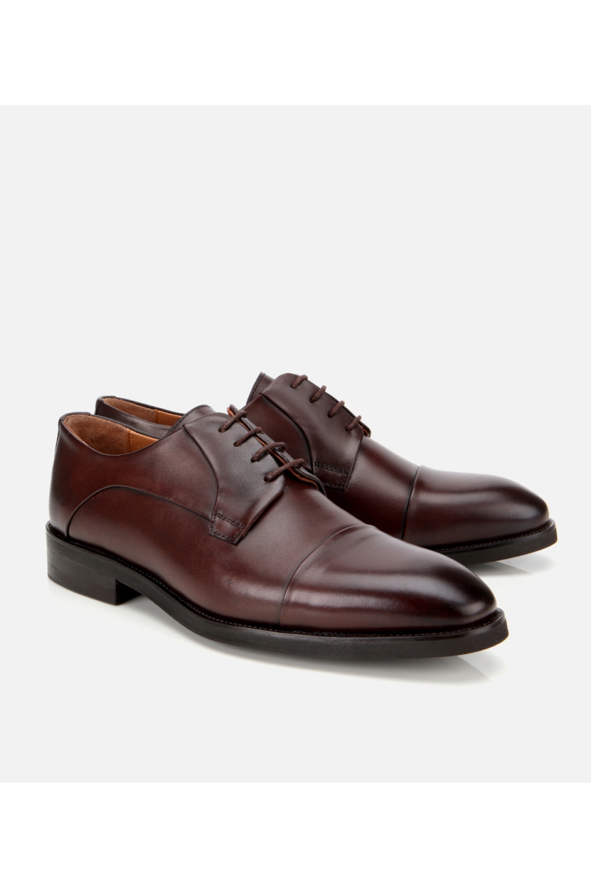 Erkek Deri Kahverengi Bağcıklı Klasik Ayakkabı - Görsel 2