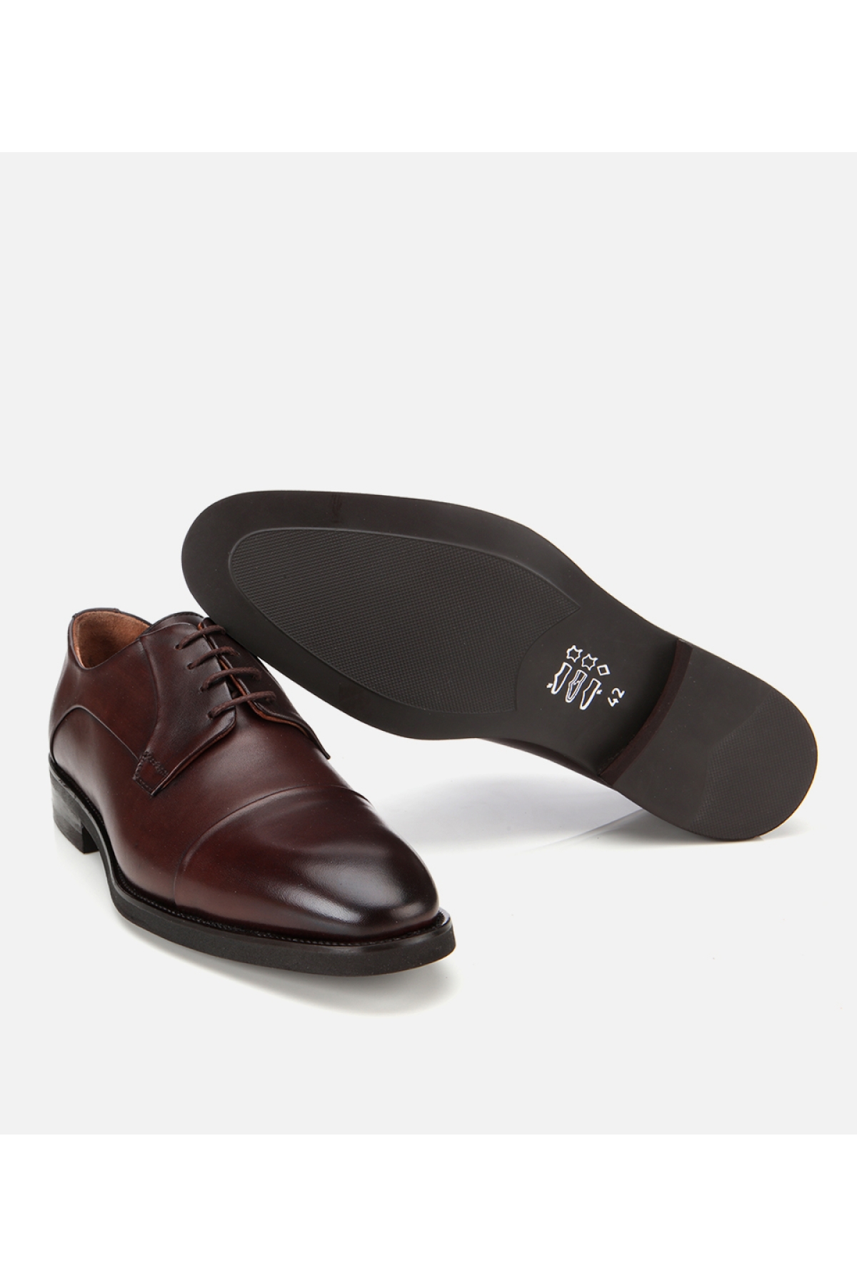 Erkek Deri Kahverengi Bağcıklı Klasik Ayakkabı - Görsel 6