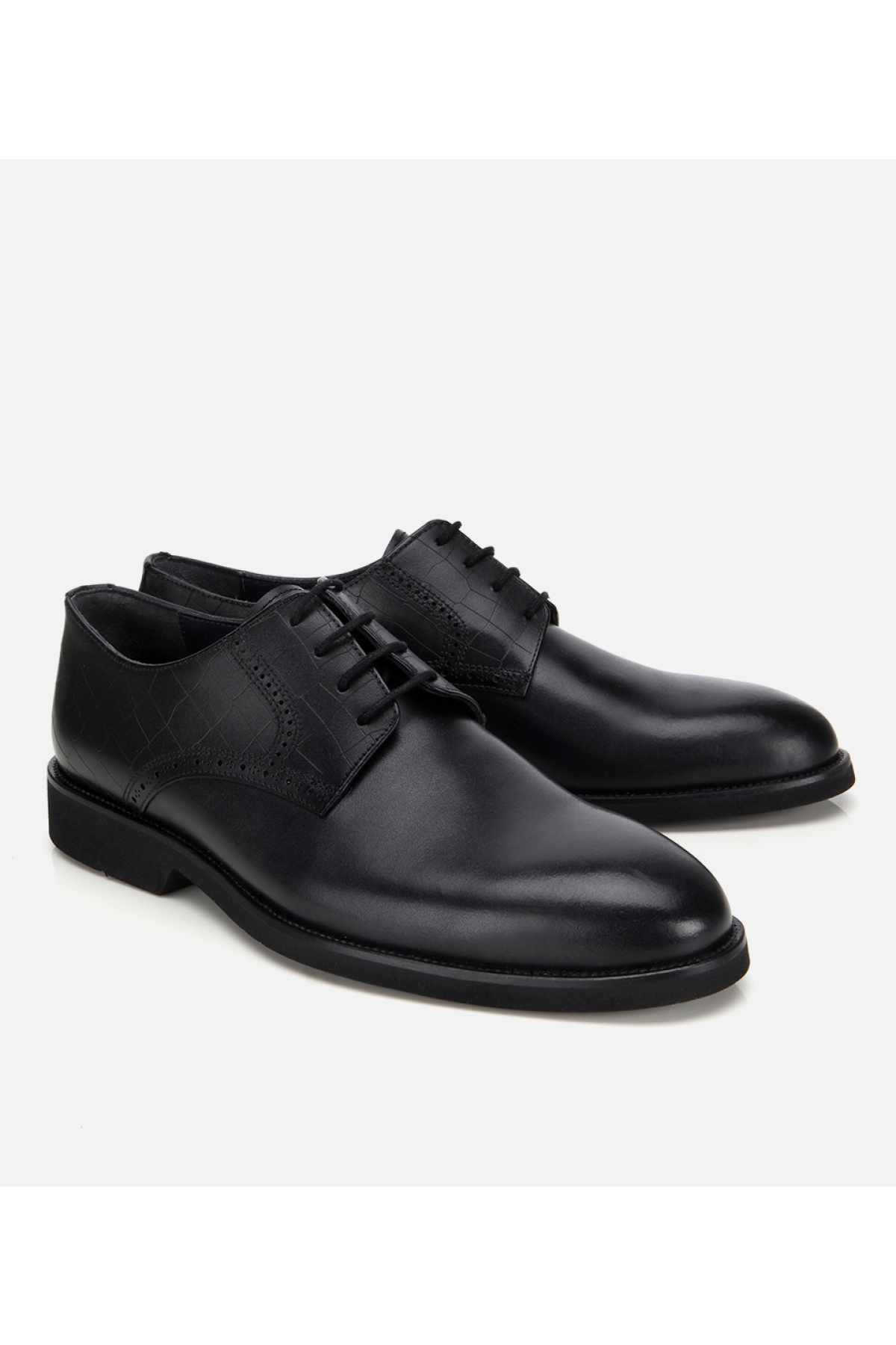 Erkek Deri Siyah Klasik Ayakkabı - Görsel 2