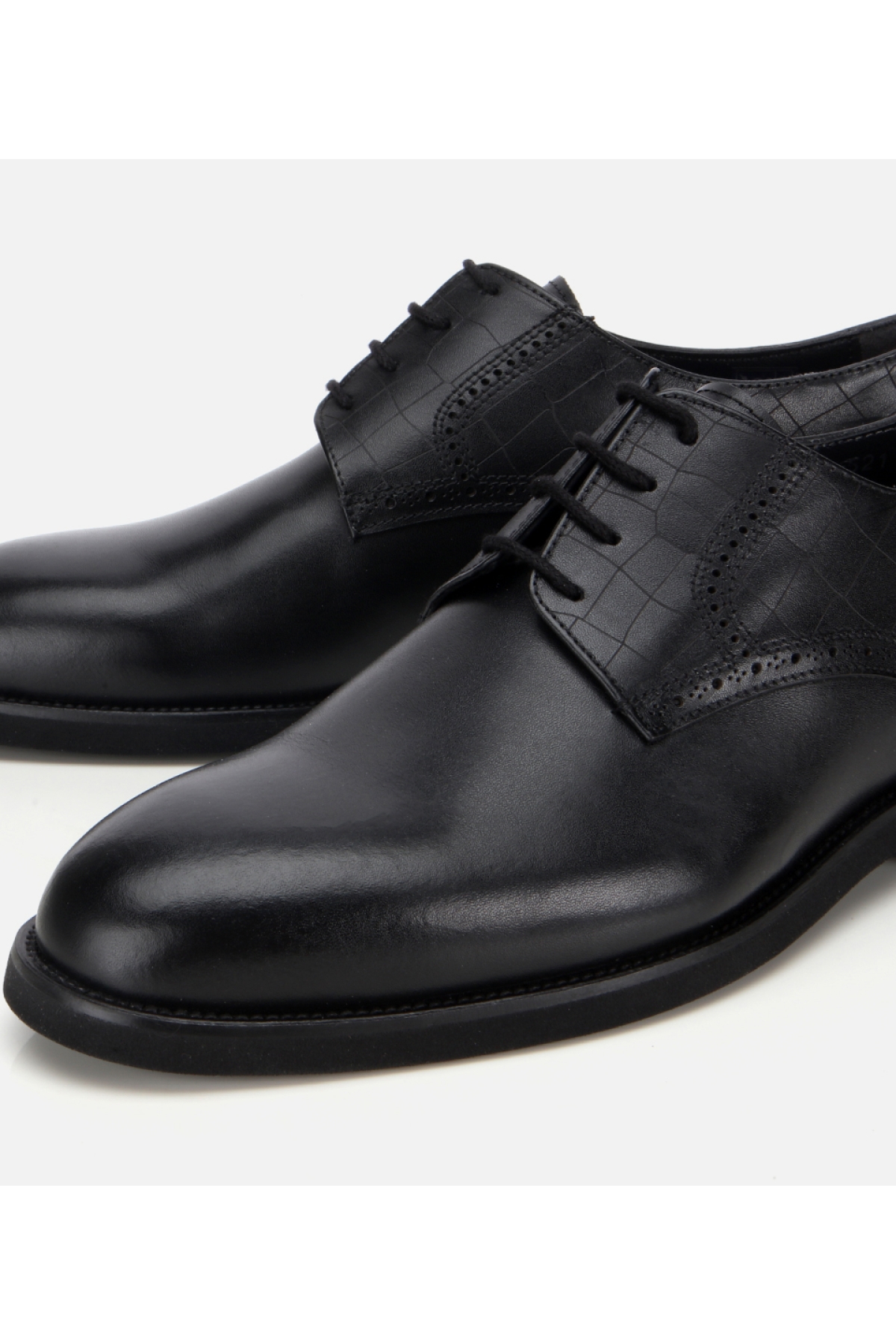 Erkek Deri Siyah Klasik Ayakkabı - Görsel 3