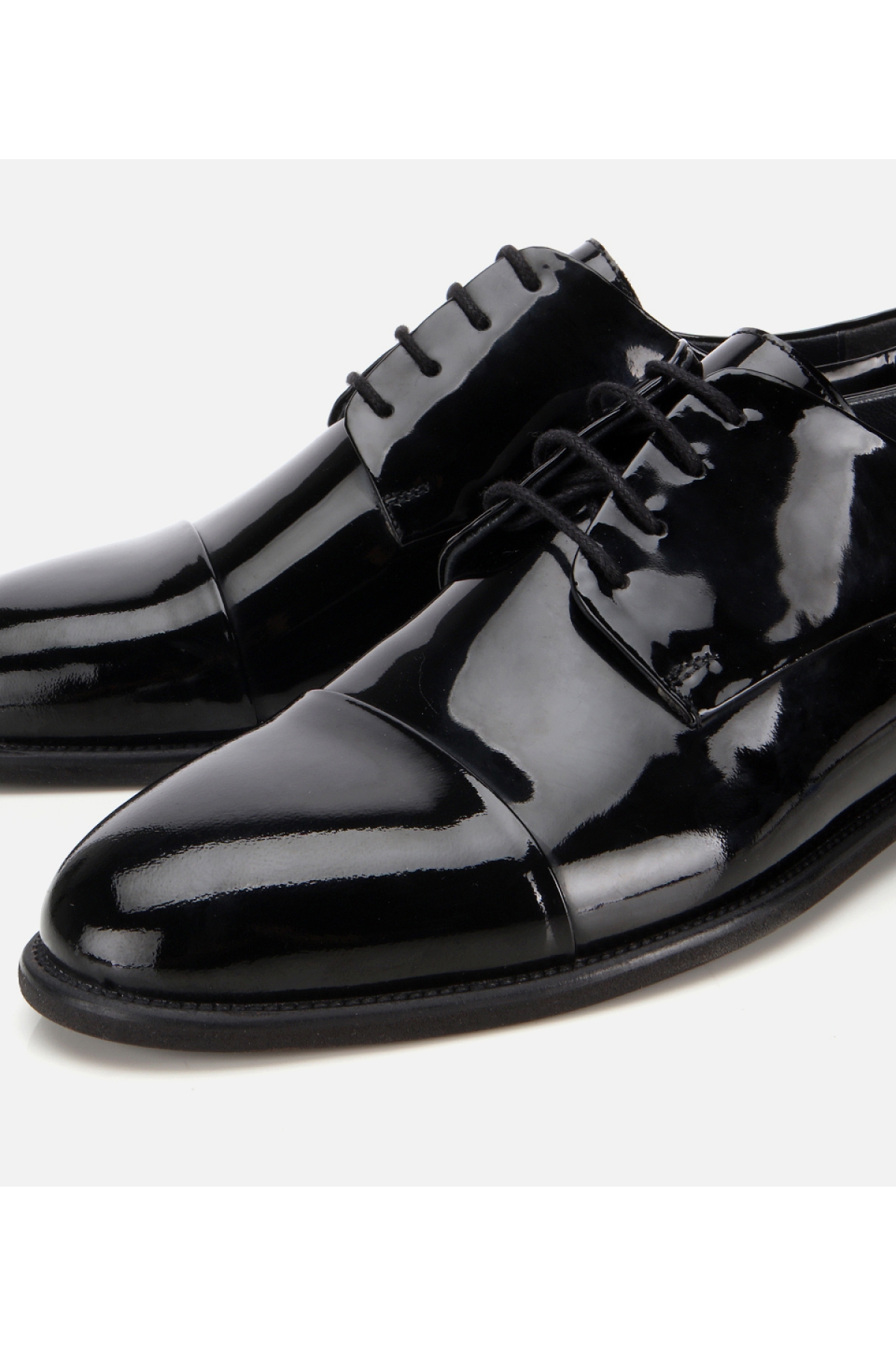 Erkek Rugan Deri Siyah Klasik Ayakkabı - Görsel 3