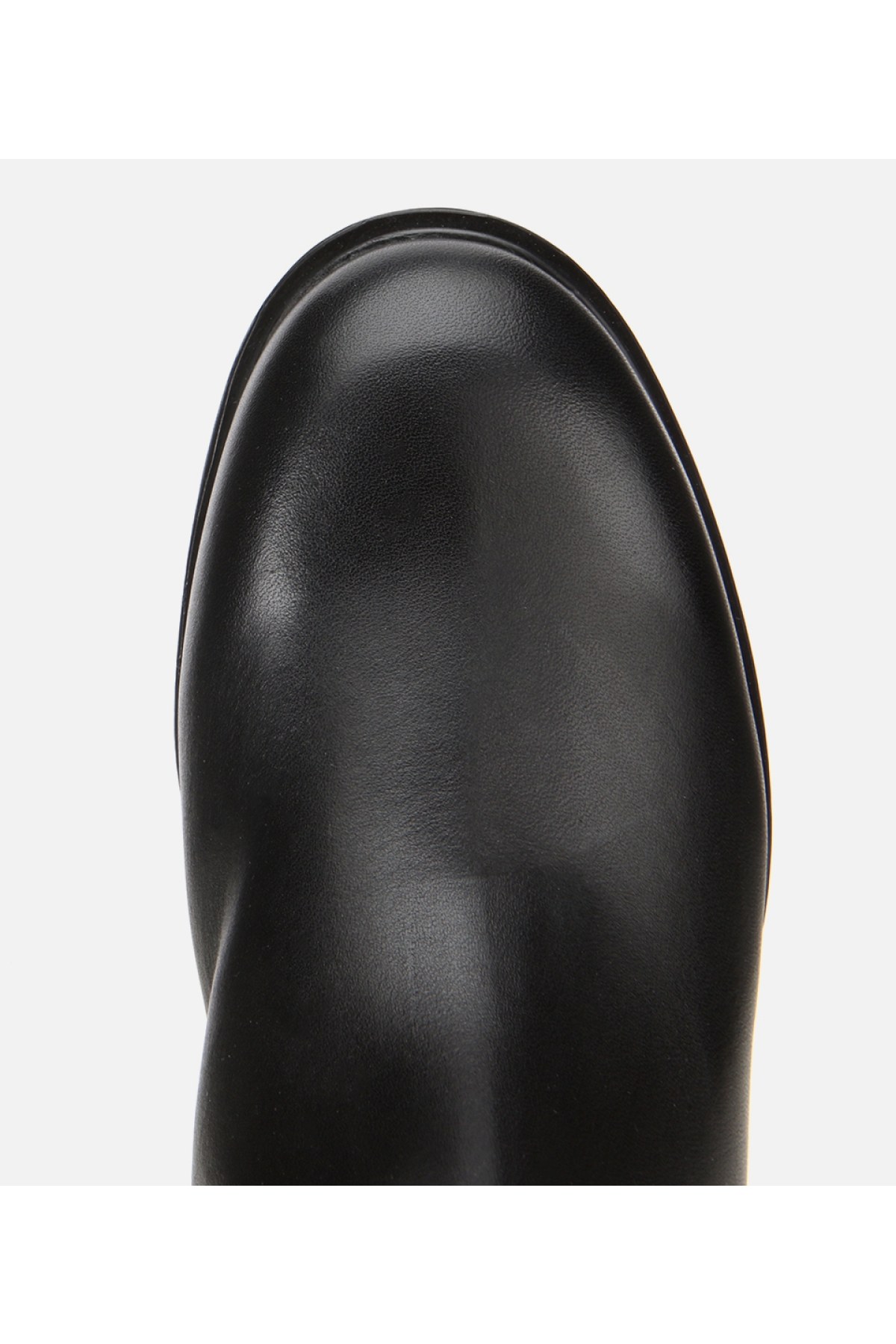 Kadın Deri Siyah Tokalı Düz Bot - Görsel 5