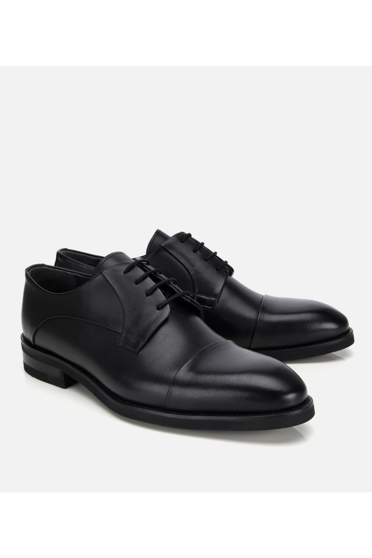 Erkek Deri Siyah Bağcıklı Klasik Ayakkabı - Görsel 2