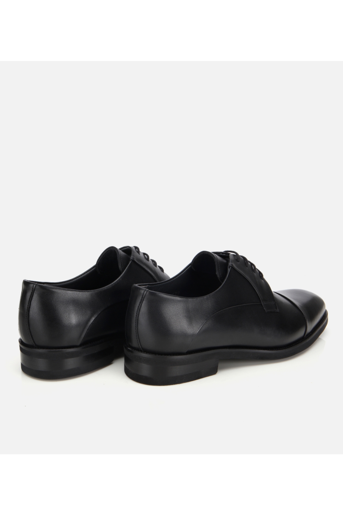 Erkek Deri Siyah Bağcıklı Klasik Ayakkabı - Görsel 4