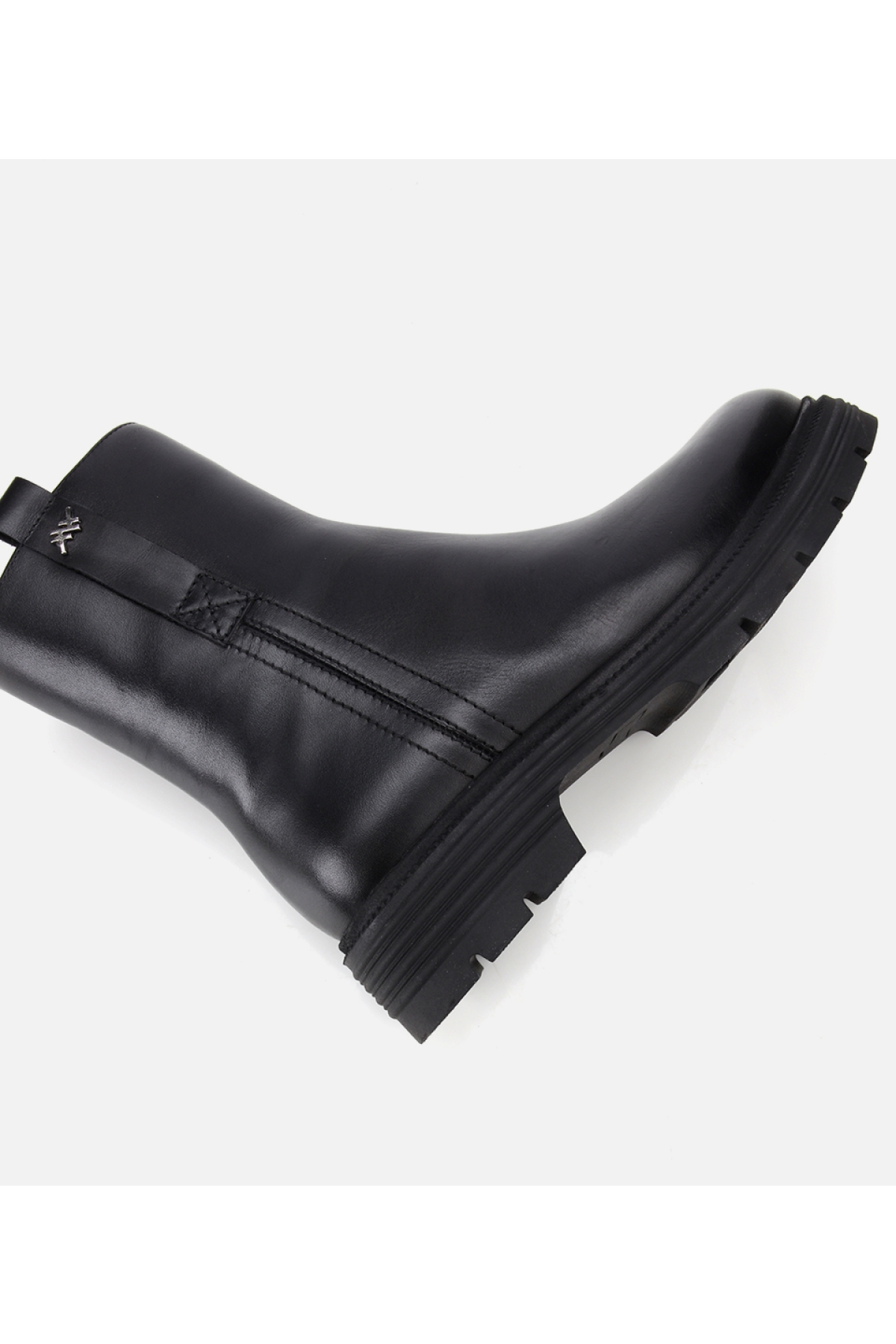 Kadın Deri Siyah Yumuşak Dokulu Bilekte Düz Bot - Görsel 6