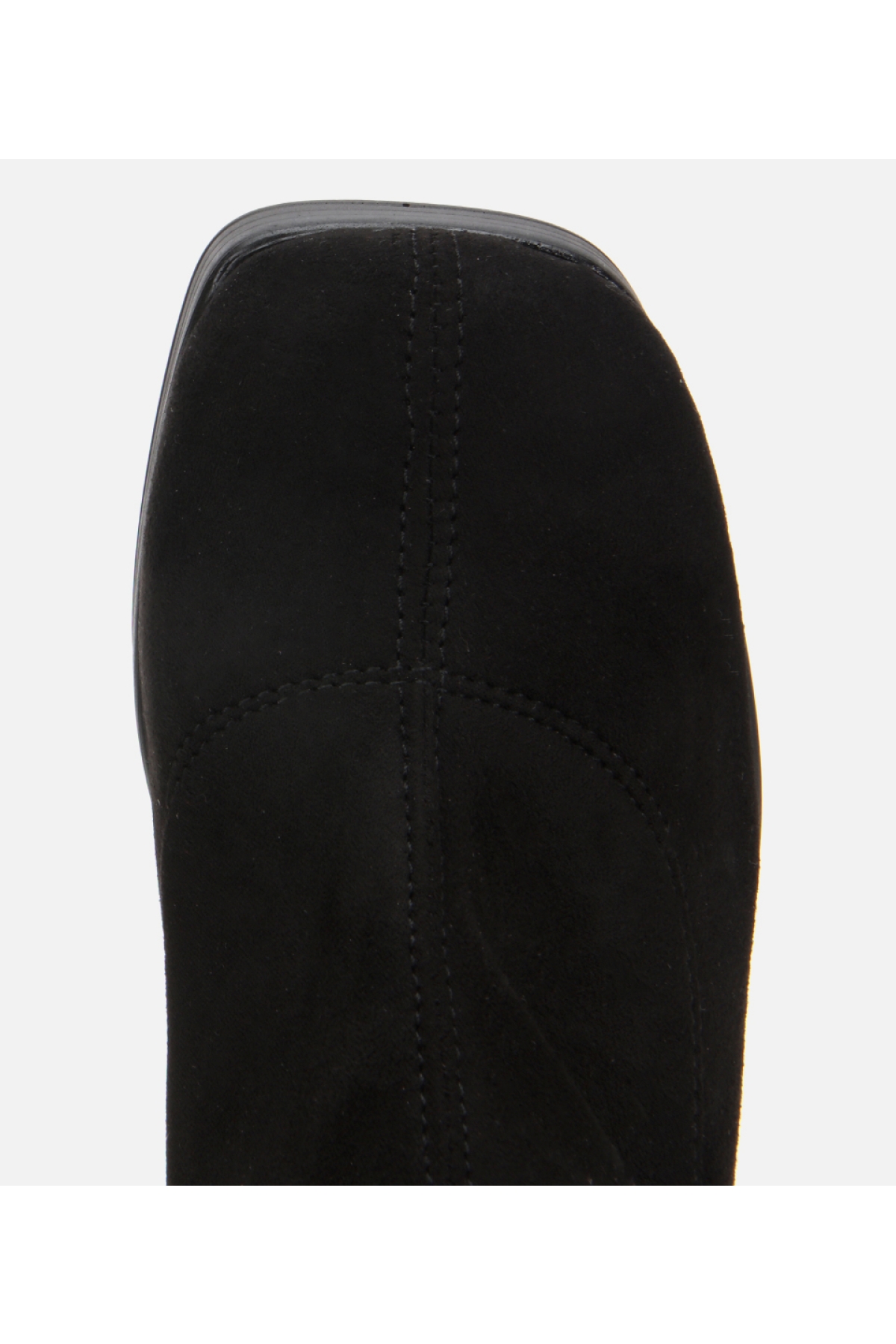 Kadın Siyah Streç Kalın Tabanlı Yüksek Topuklu Çizme - Görsel 5