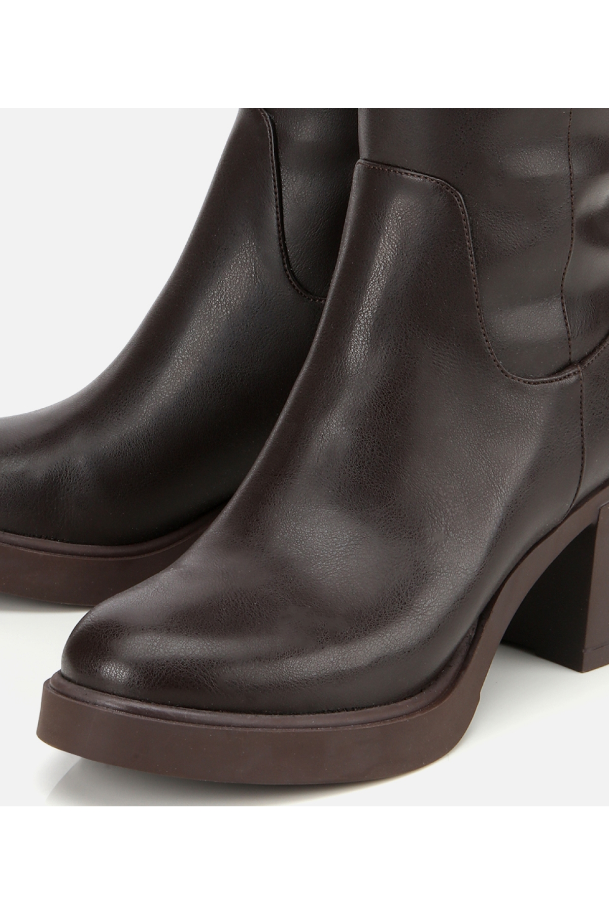 Kadın Kahverengi Yüksek Topuklu Çizme - Görsel 3