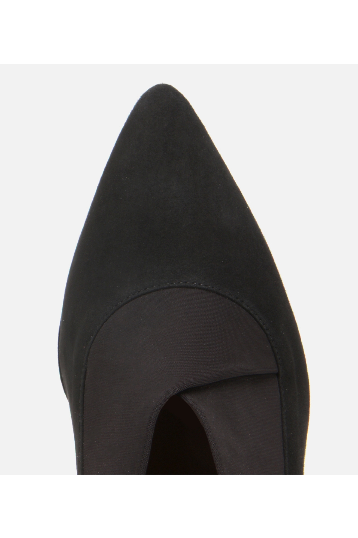 Kadın Süet Deri Siyah Streç Detaylı İnce Topuklu Stiletto - Görsel 5