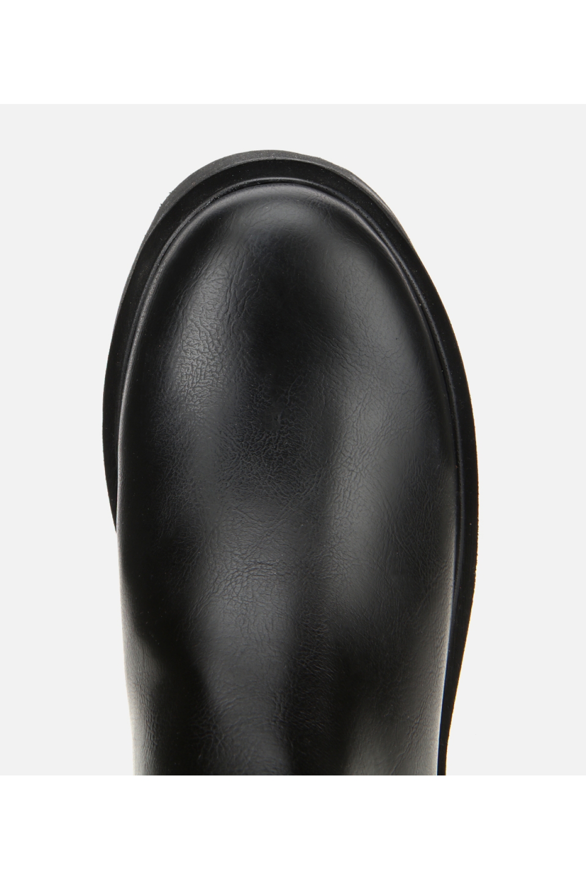 Kadın Siyah Streç Kalın Tabanlı Düz Çizme - Görsel 5