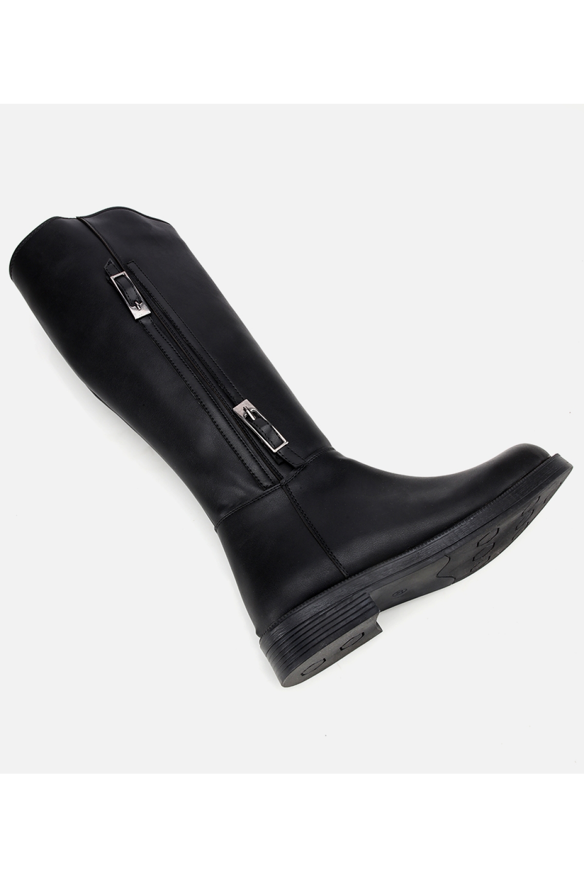 Kadın Siyah Tokalı Düz Çizme - Görsel 6