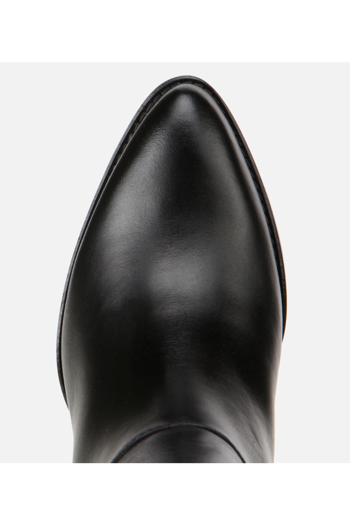 Kadın Deri Siyah Metal Detaylı Topuklu Çizme - Görsel 5