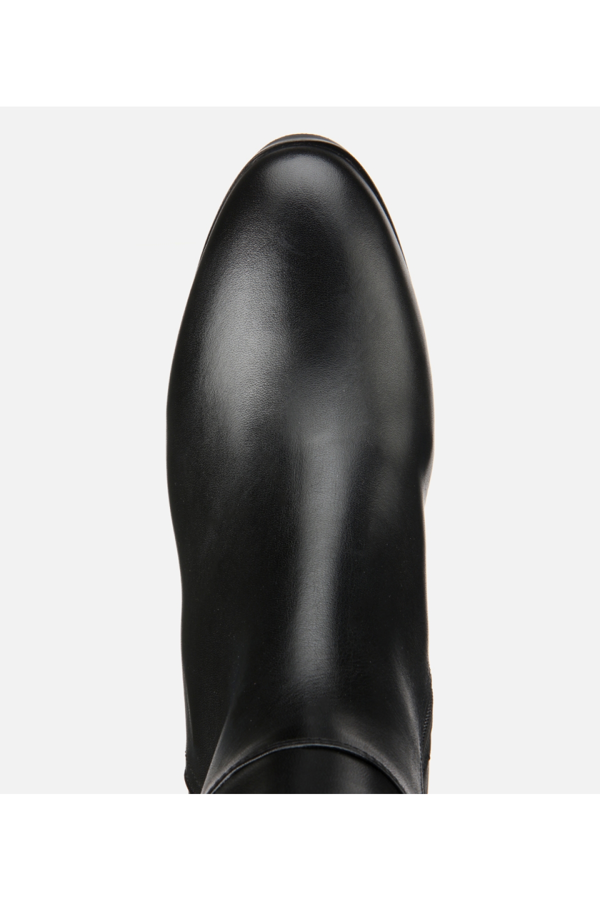 Kadın Deri Siyah Tokalı Topuklu Çizme - Görsel 6