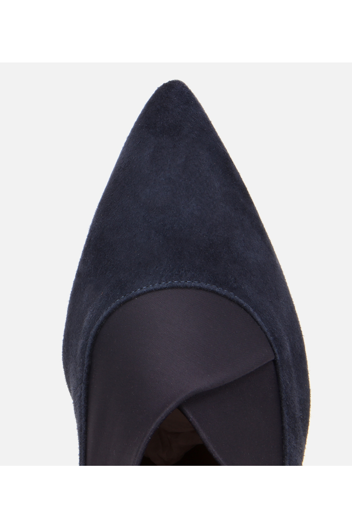Kadın Süet Deri Lacivert Streç Detaylı İnce Topuklu Stiletto - Görsel 5