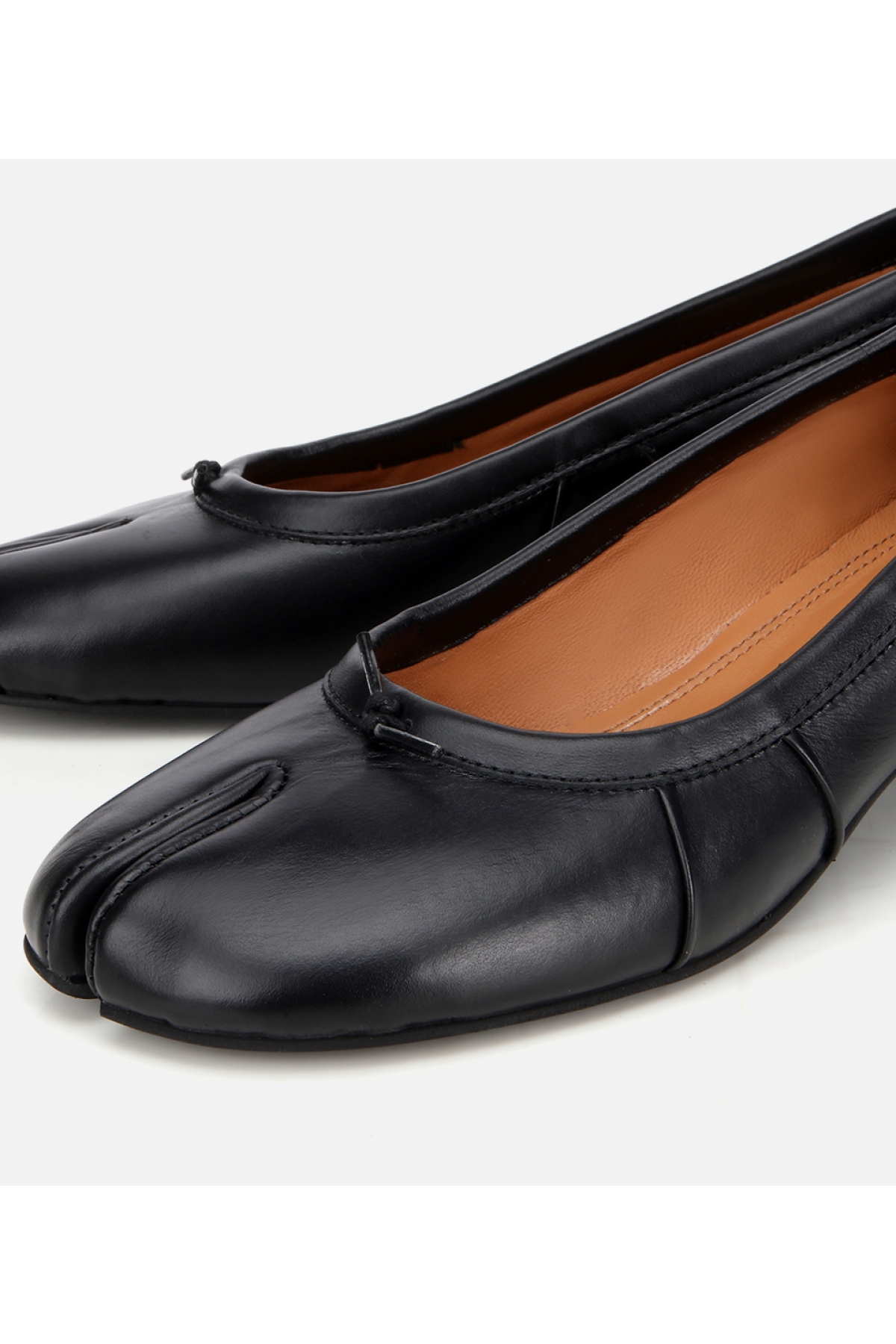 Kadın Deri Siyah Blok Detaylı Kalın Topuklu Ayakkabı - Görsel 3