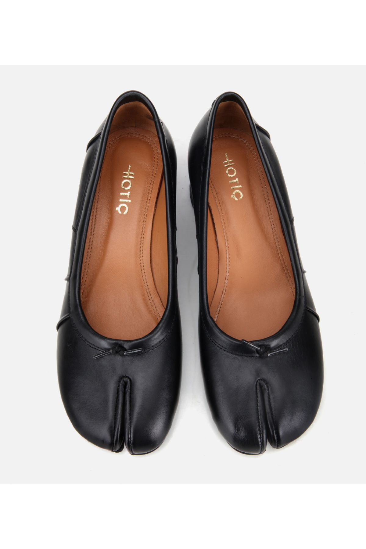 Kadın Deri Siyah Blok Detaylı Kalın Topuklu Ayakkabı - Görsel 6