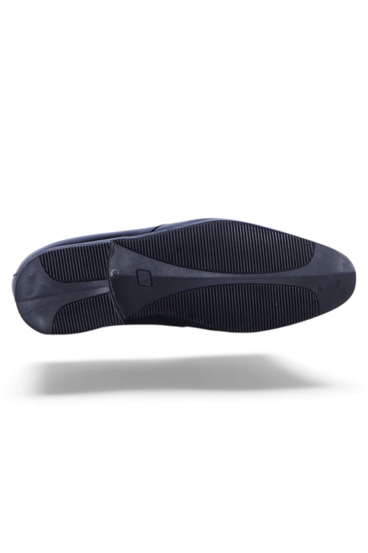 Tek Yıldız 1009 Siyah Kauçuk Erkek Deri Klasik Ayakkabı - Görsel 5