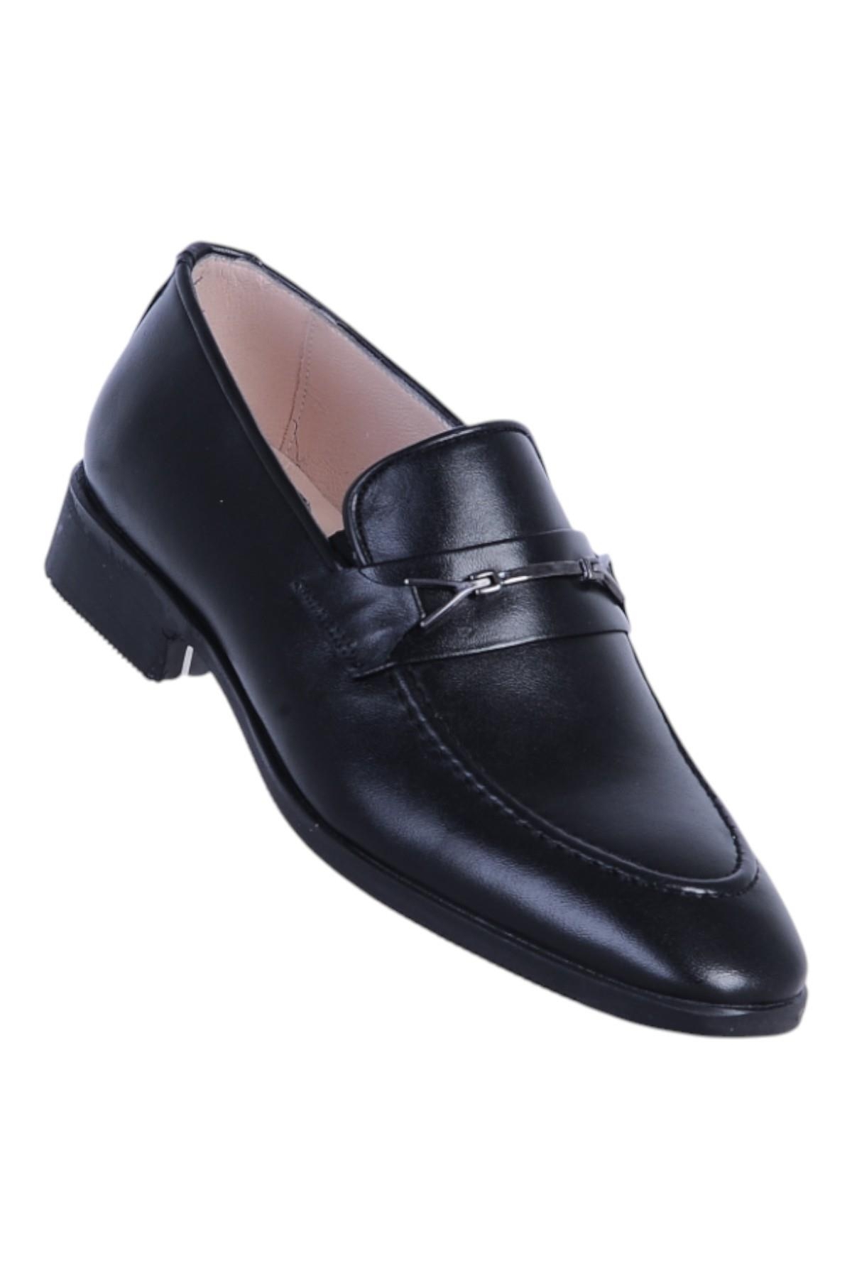 Tek Yıldız 1101 Siyah Kauçuk Erkek Deri Klasik Ayakkabı - Görsel 3
