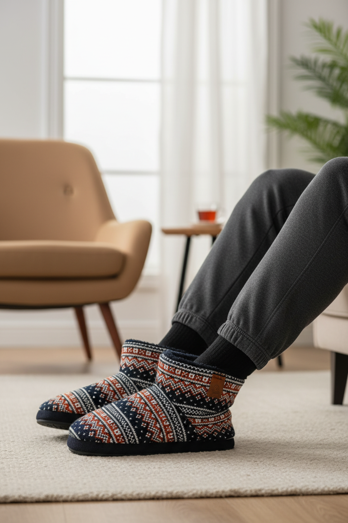 Polaris 608113.M4PR Lacivert Erkek Panduf - Görsel 3