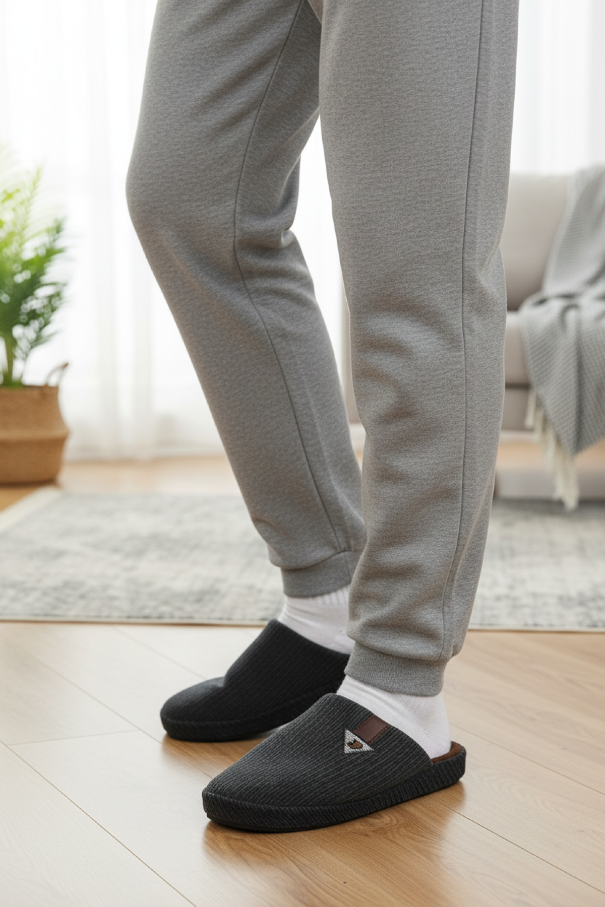 610028.M5PR Lacivert Erkek Ev Terliği - Görsel 3