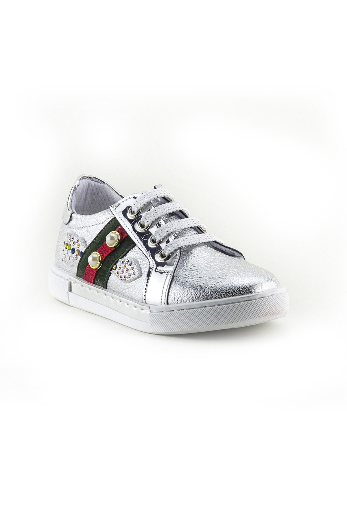Kız Çocuk Gümüş Ortopedik Destekli Çocuk Ayakkabı - Görsel 3