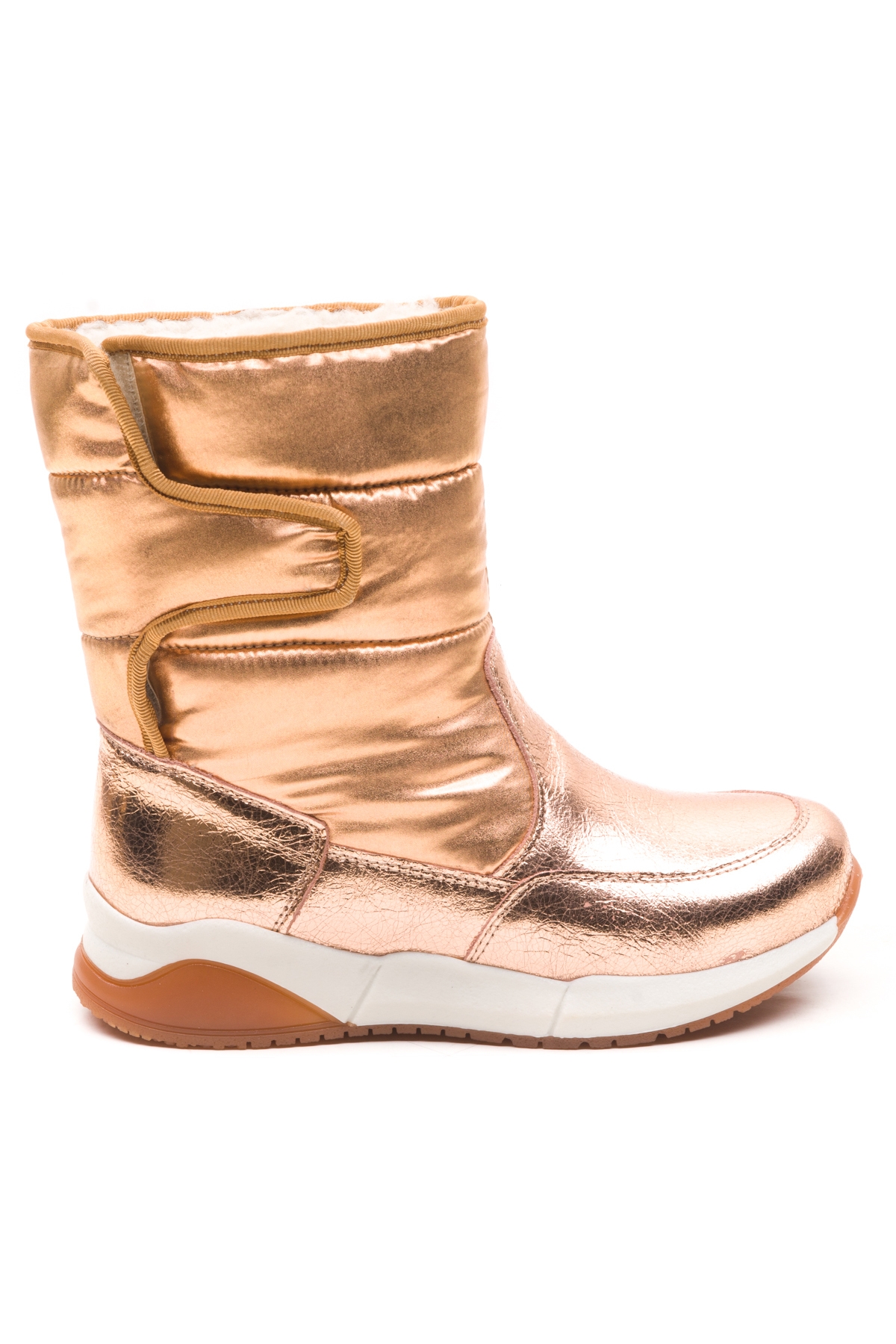 Kız Çocuk Bronz Deri Ortopedik Destekli Çocuk Bot - Görsel 2