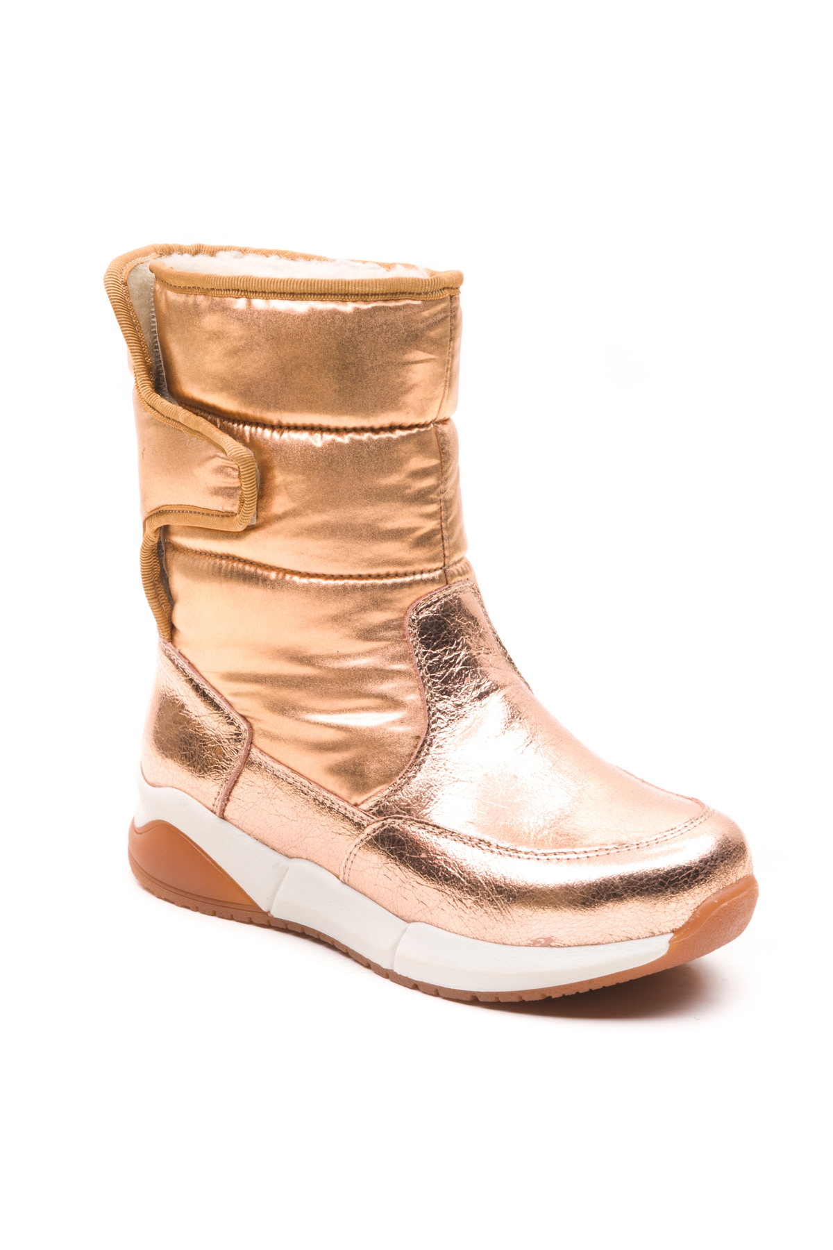 Kız Çocuk Bronz Deri Ortopedik Destekli Çocuk Bot - Görsel 3