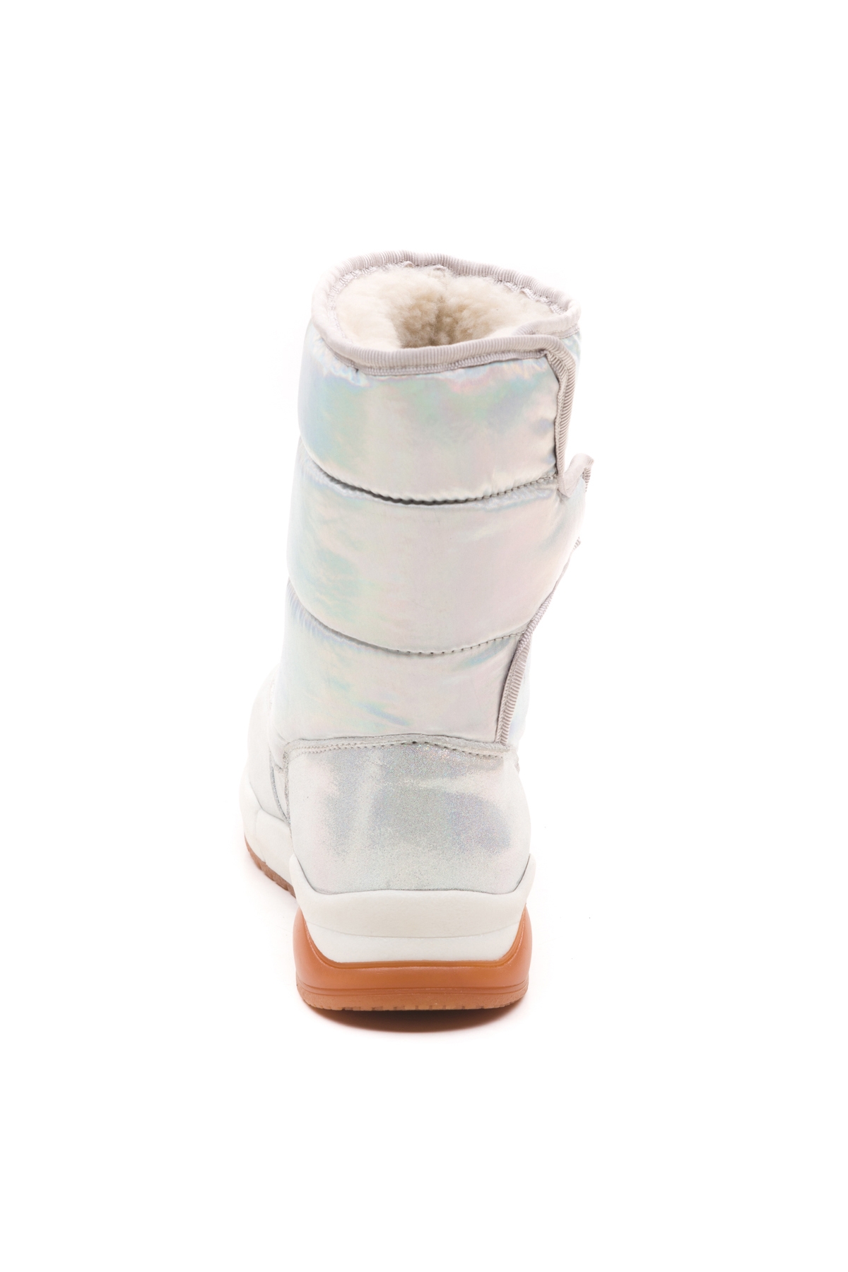 Kız Çocuk Gümüş Deri Ortopedik Destekli Çocuk Bot - Görsel 4