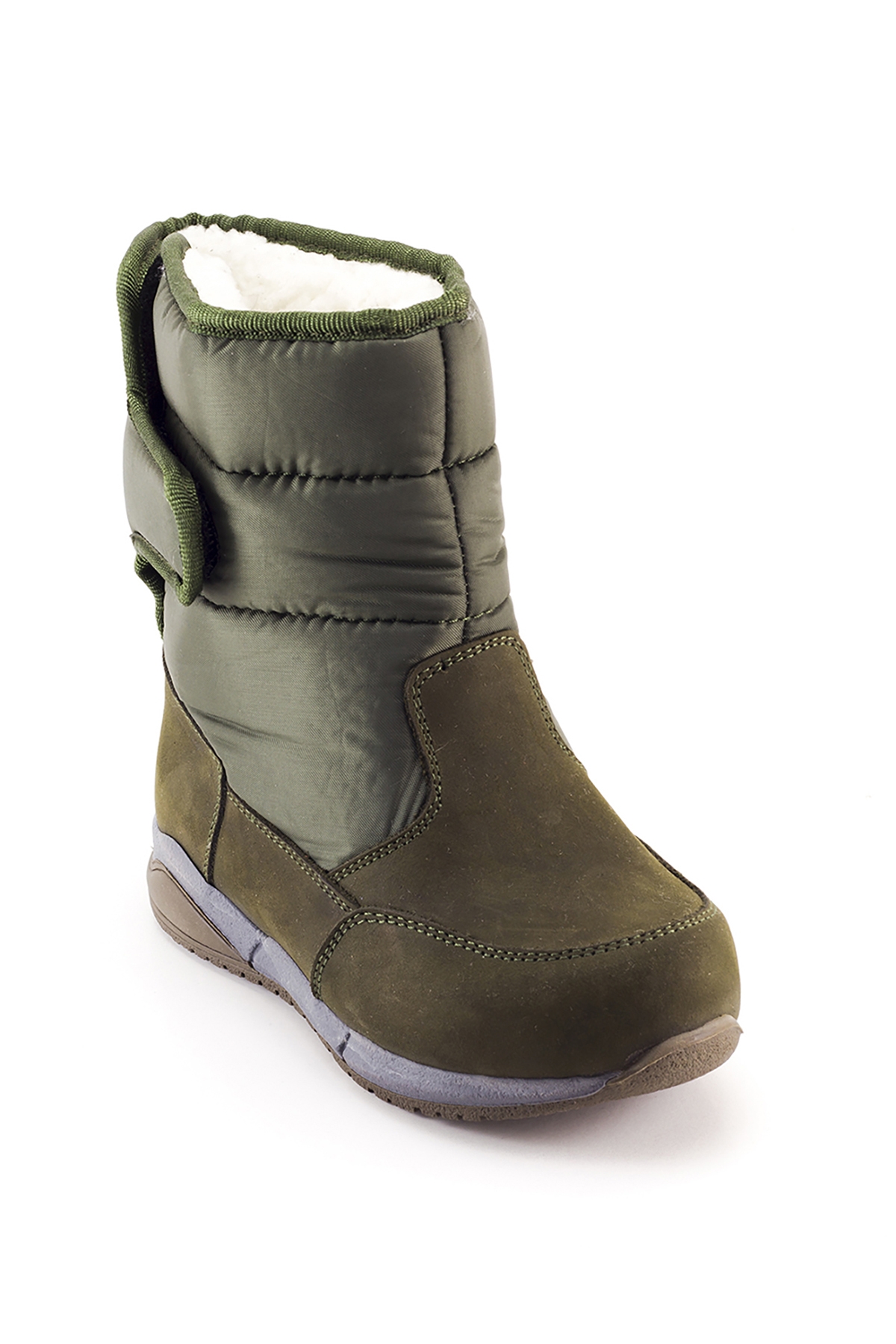 Kız Çocuk Haki Deri Ortopedik Destekli Çocuk Bot - Görsel 3