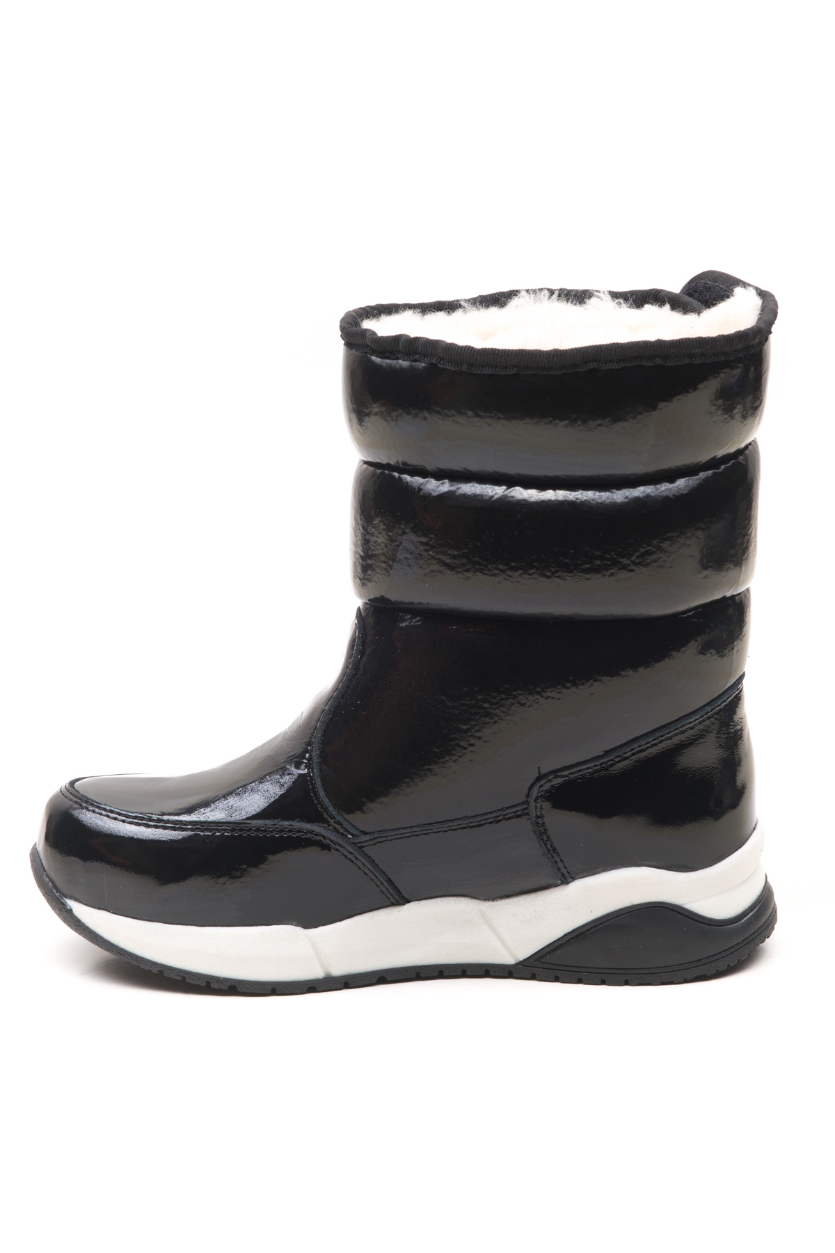 Kız Çocuk Rugan Siyah Deri Ortopedik Destekli Çocuk Bot - Görsel 5