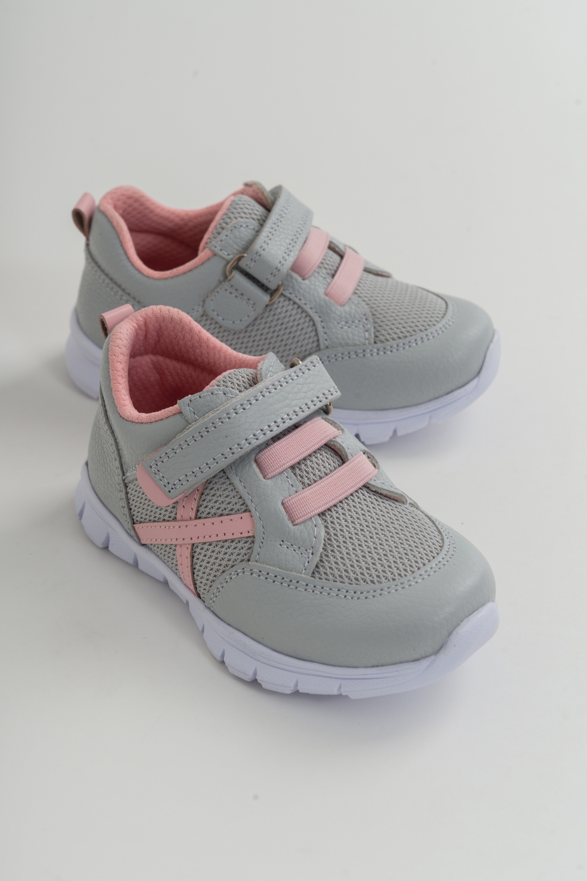 Unisex Çocuk Antrasit Deri Ortopedik Destekli Spor Ayakkabı - Görsel 2