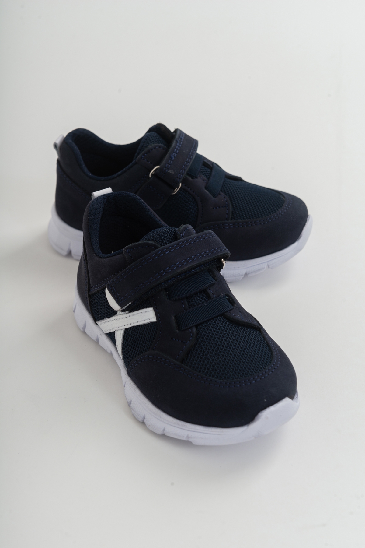 Unisex Çocuk Lacivert Deri Ortopedik Destekli Spor Ayakkabı - Görsel 2