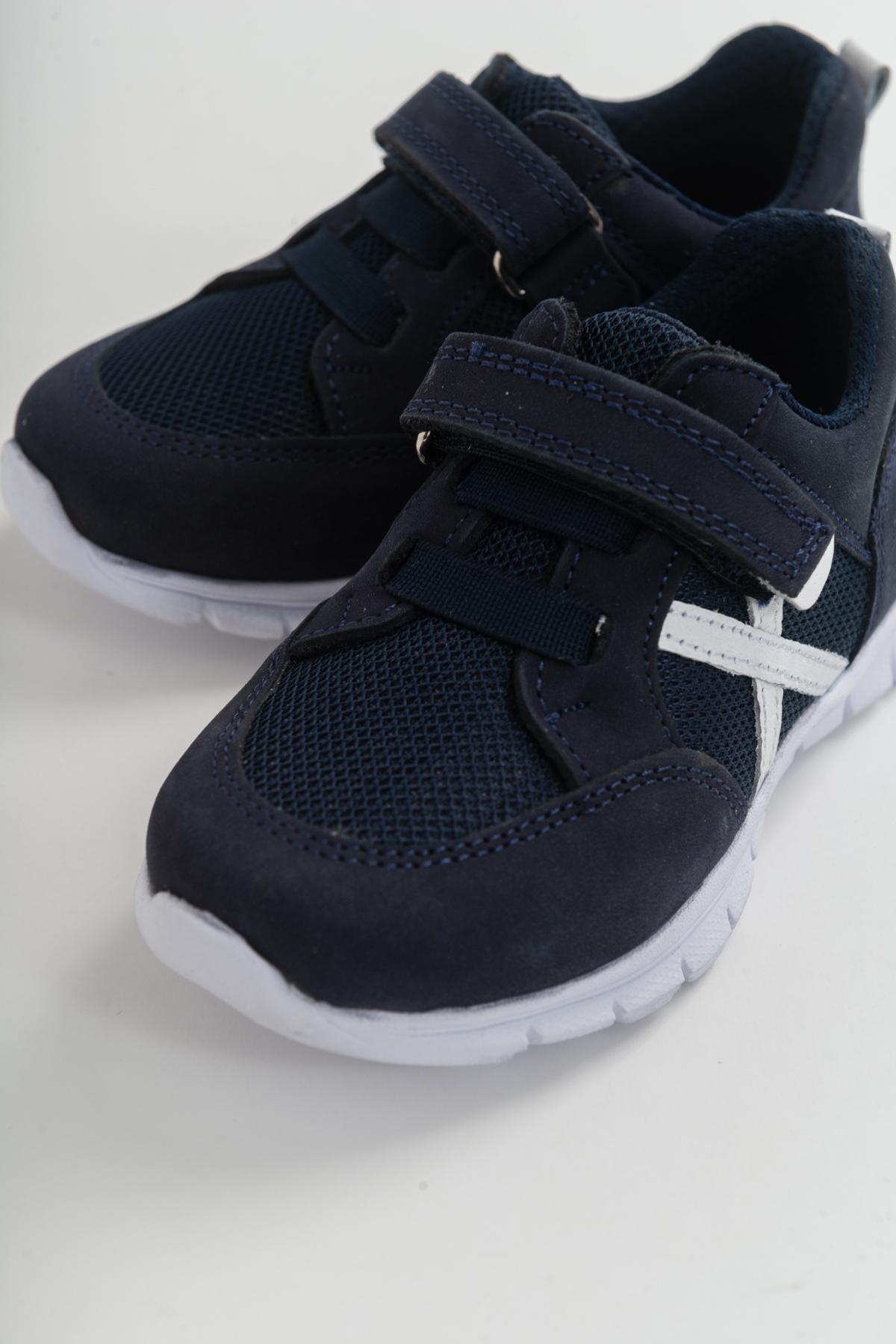 Unisex Çocuk Lacivert Deri Ortopedik Destekli Spor Ayakkabı - Görsel 3