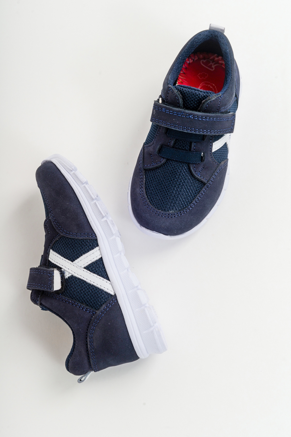 Unisex Çocuk Lacivert Deri Ortopedik Destekli Spor Ayakkabı - Görsel 4