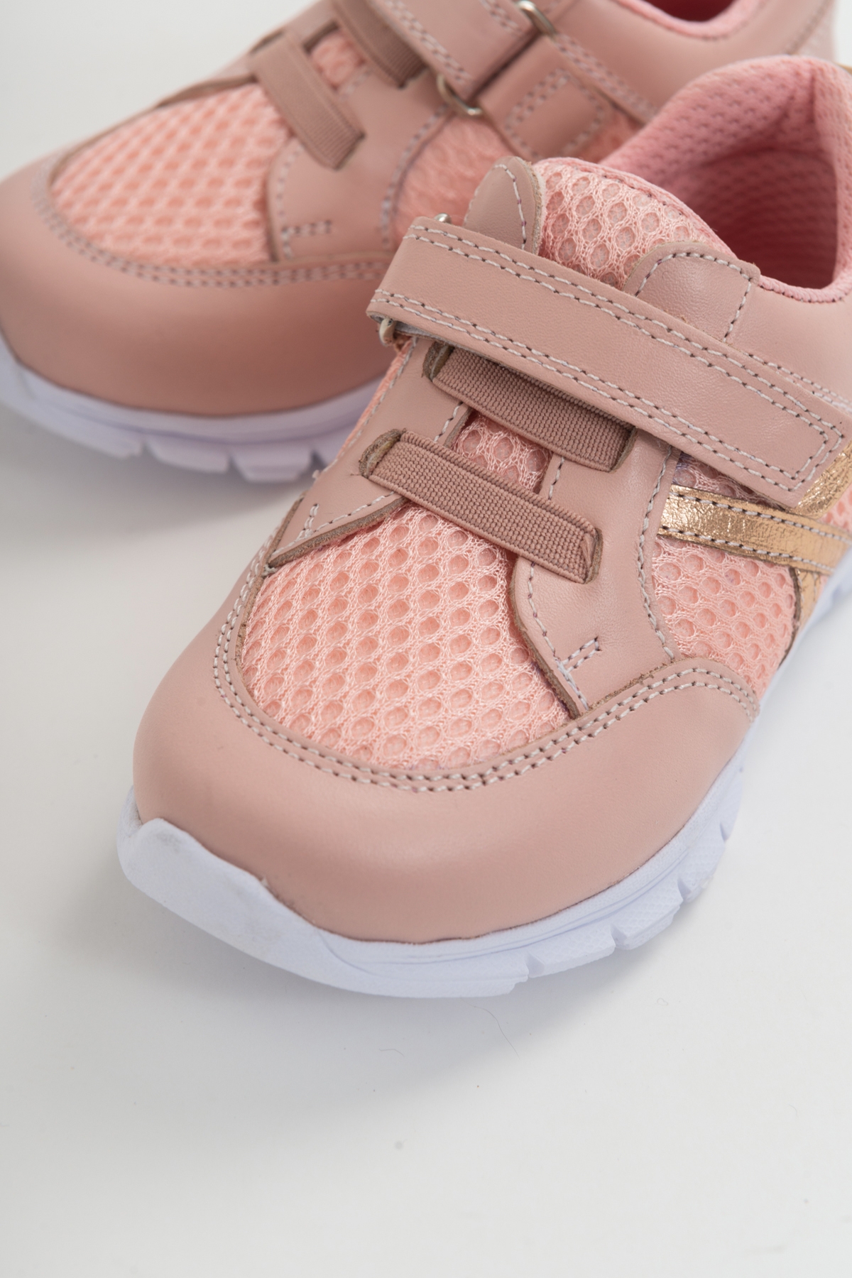 Unisex Çocuk Pudra Deri Ortopedik Destekli Spor Ayakkabı - Görsel 3