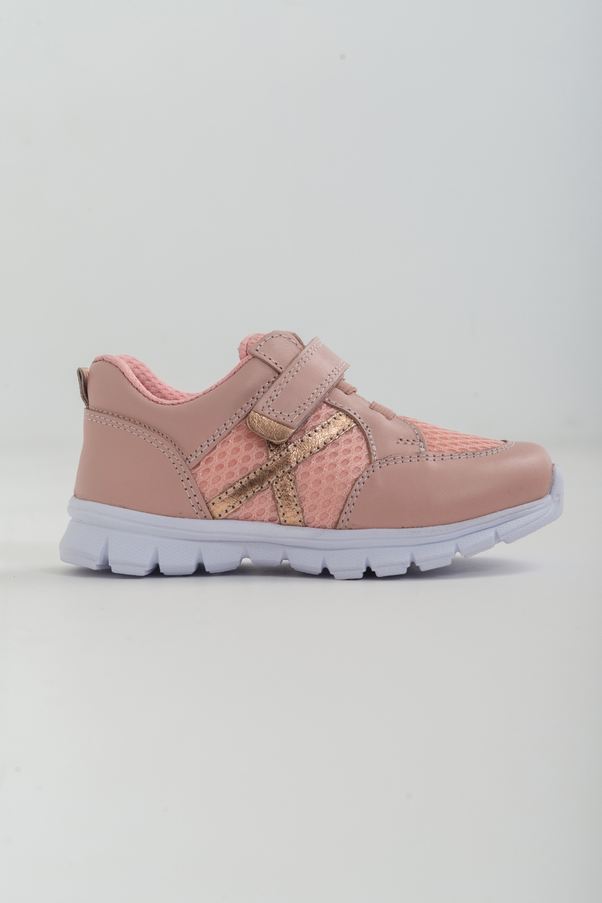 Unisex Çocuk Pudra Deri Ortopedik Destekli Spor Ayakkabı - Görsel 5