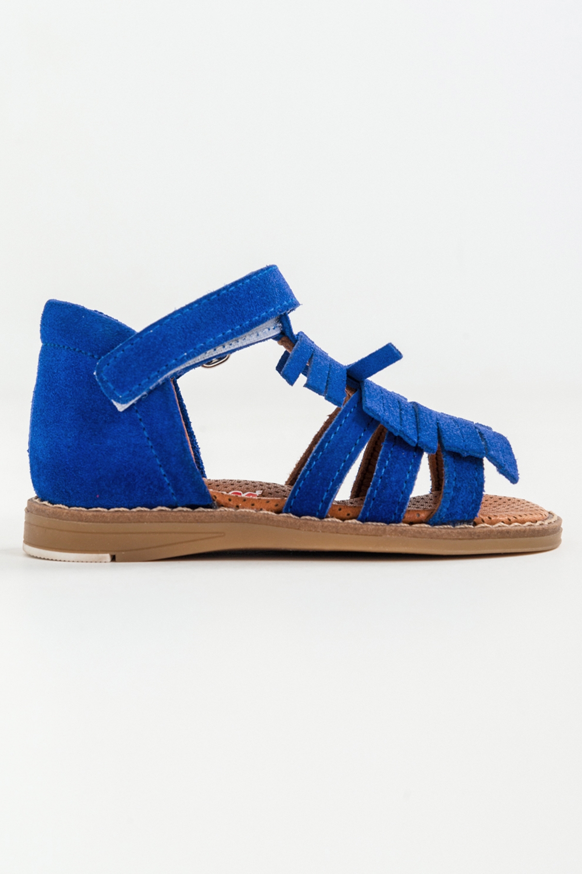 Kız Çocuk Saks Mavi Deri Ortopedik Destekli Çocuk Sandalet - Görsel 6