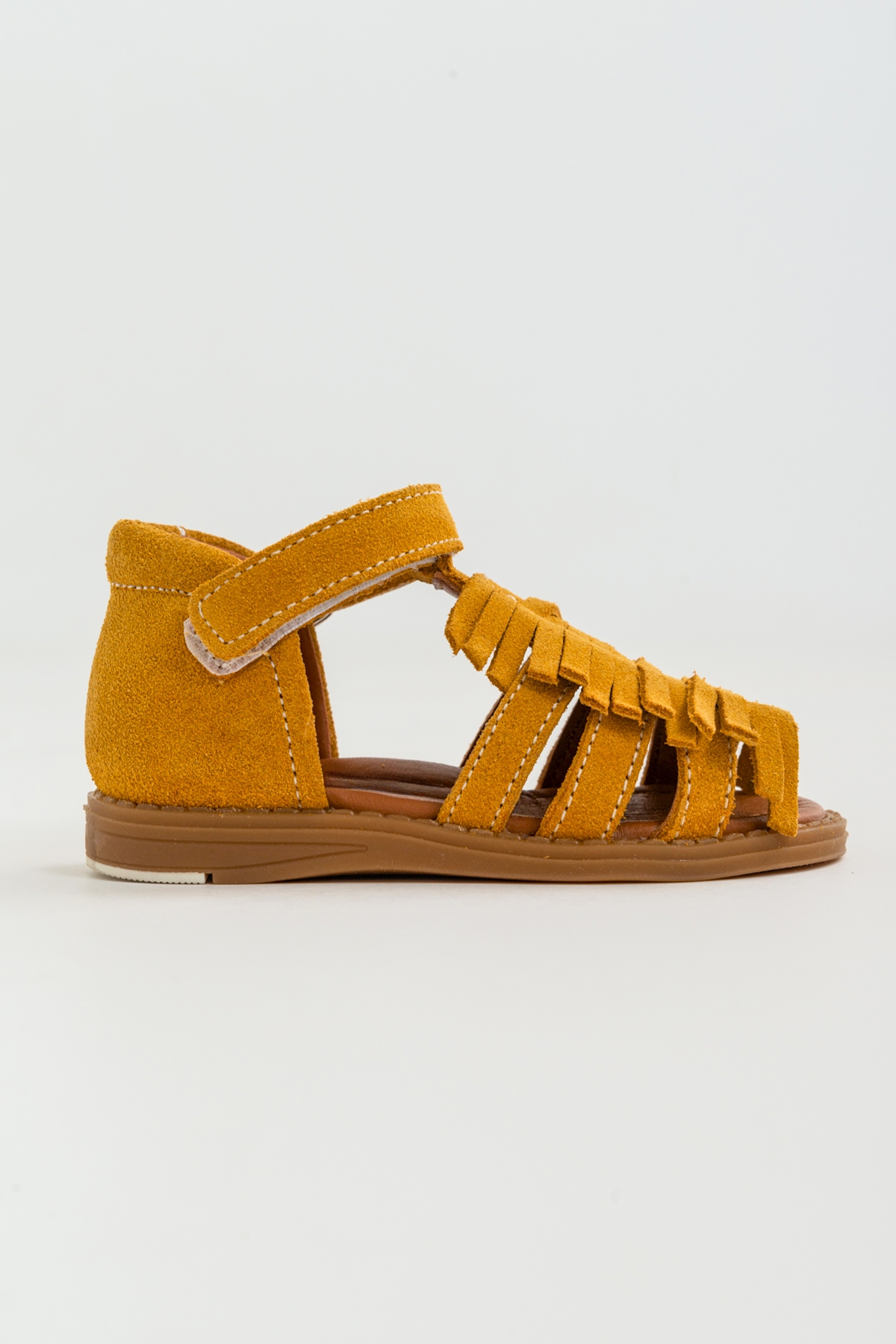 Kız Çocuk Sarı Deri Ortopedik Destekli Çocuk Sandalet - Görsel 6