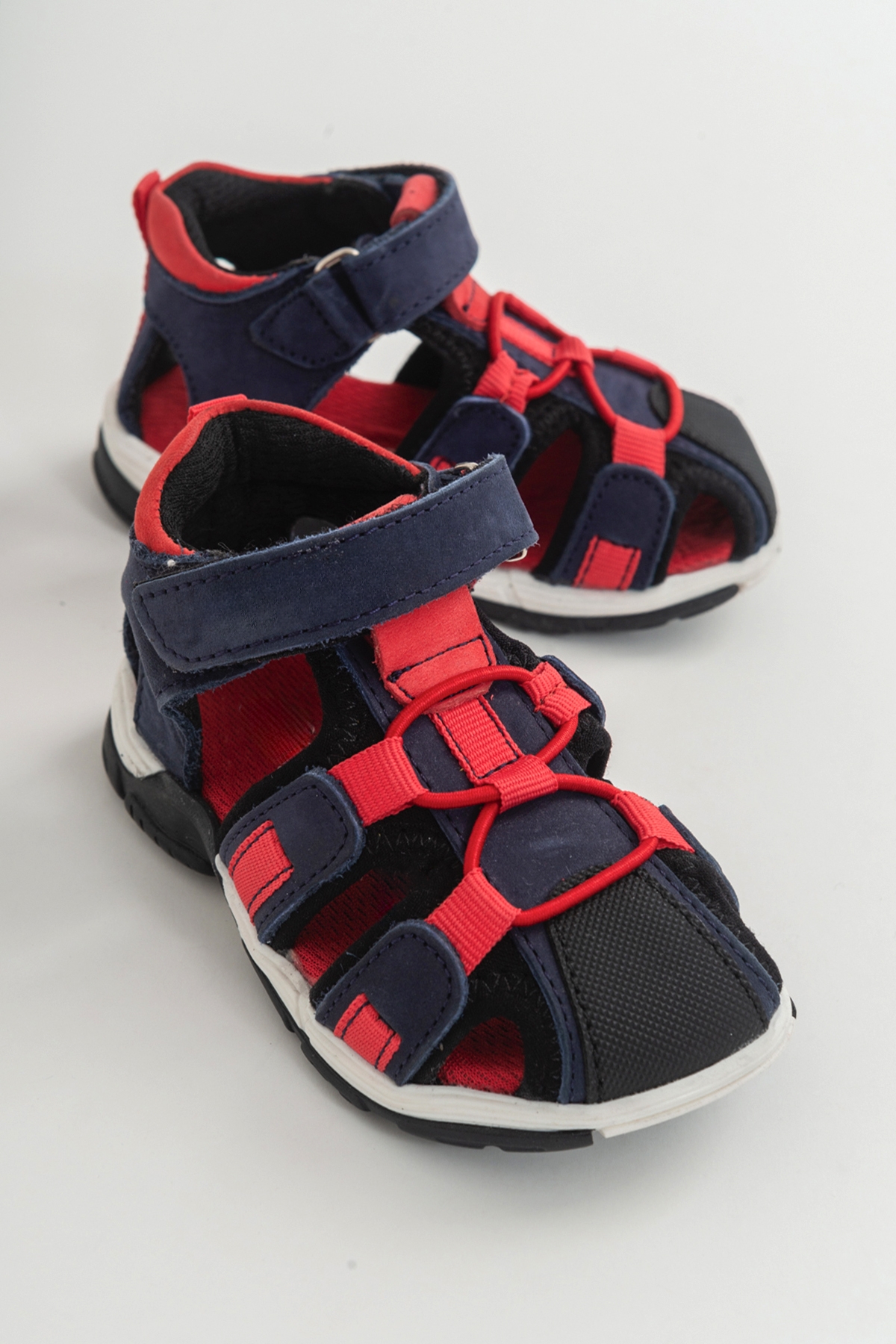 Unisex Çocuk Lacivert Deri Ortopedik Outdoor Çocuk Sandalet - Görsel 2