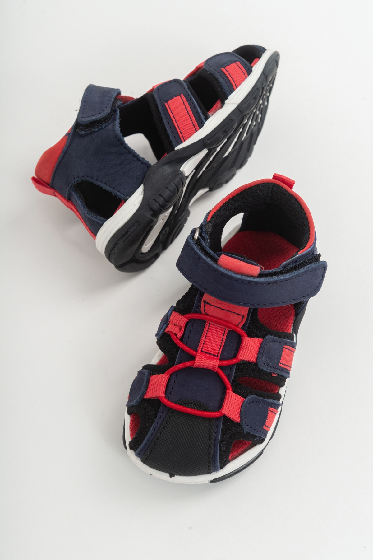 Unisex Çocuk Lacivert Deri Ortopedik Outdoor Çocuk Sandalet - Görsel 5