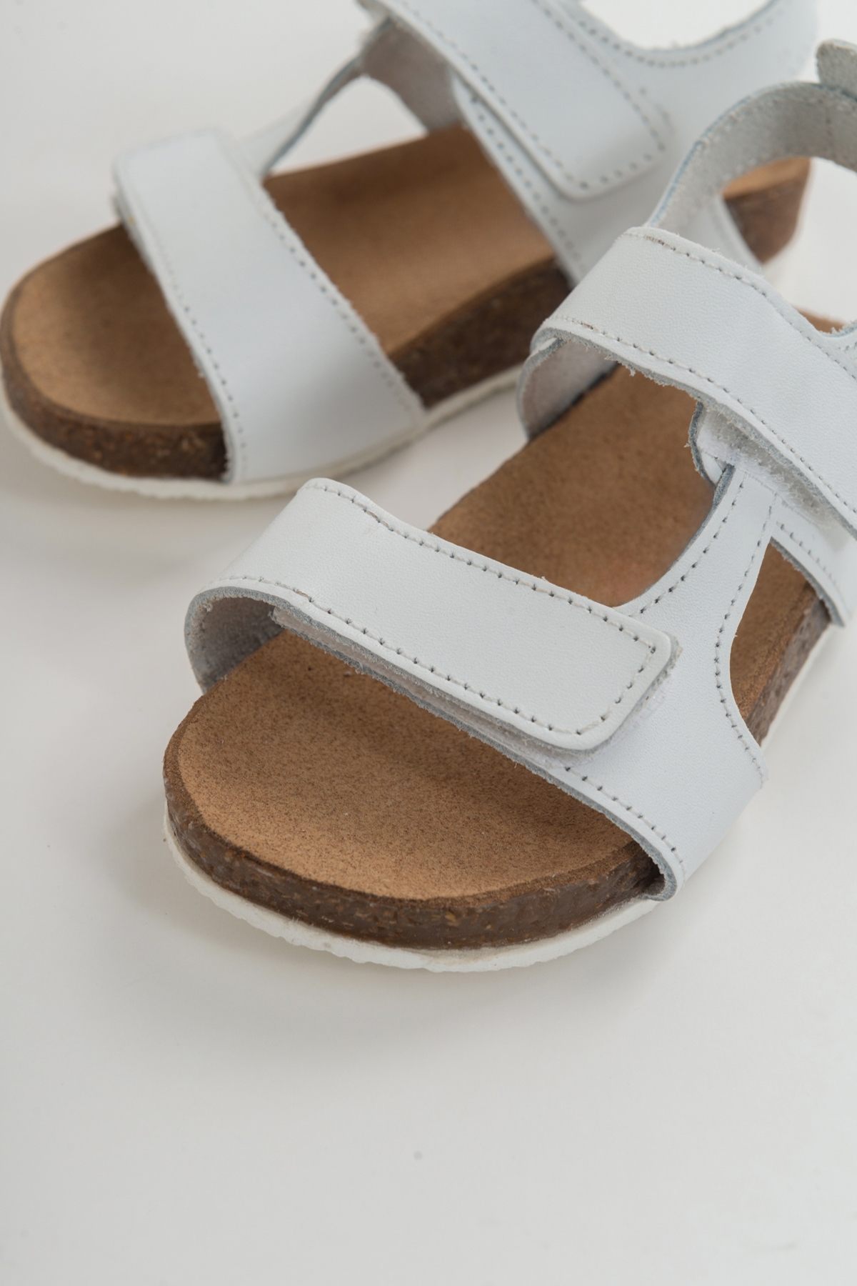 Erkek Çocuk Beyaz Deri Ortopedik Destekli Çocuk Sandalet - Görsel 3