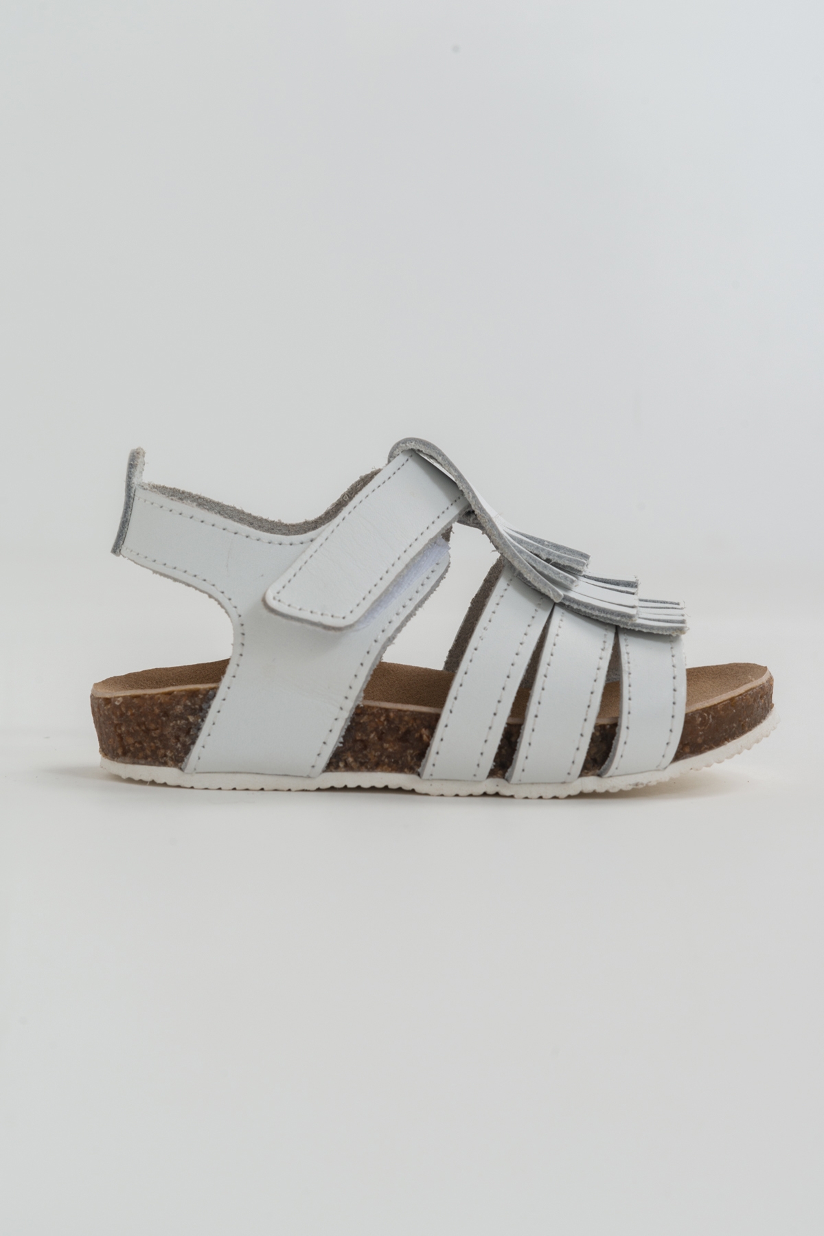 Kız Çocuk Beyaz Deri Ortopedik Destekli Çocuk Sandalet - Görsel 6