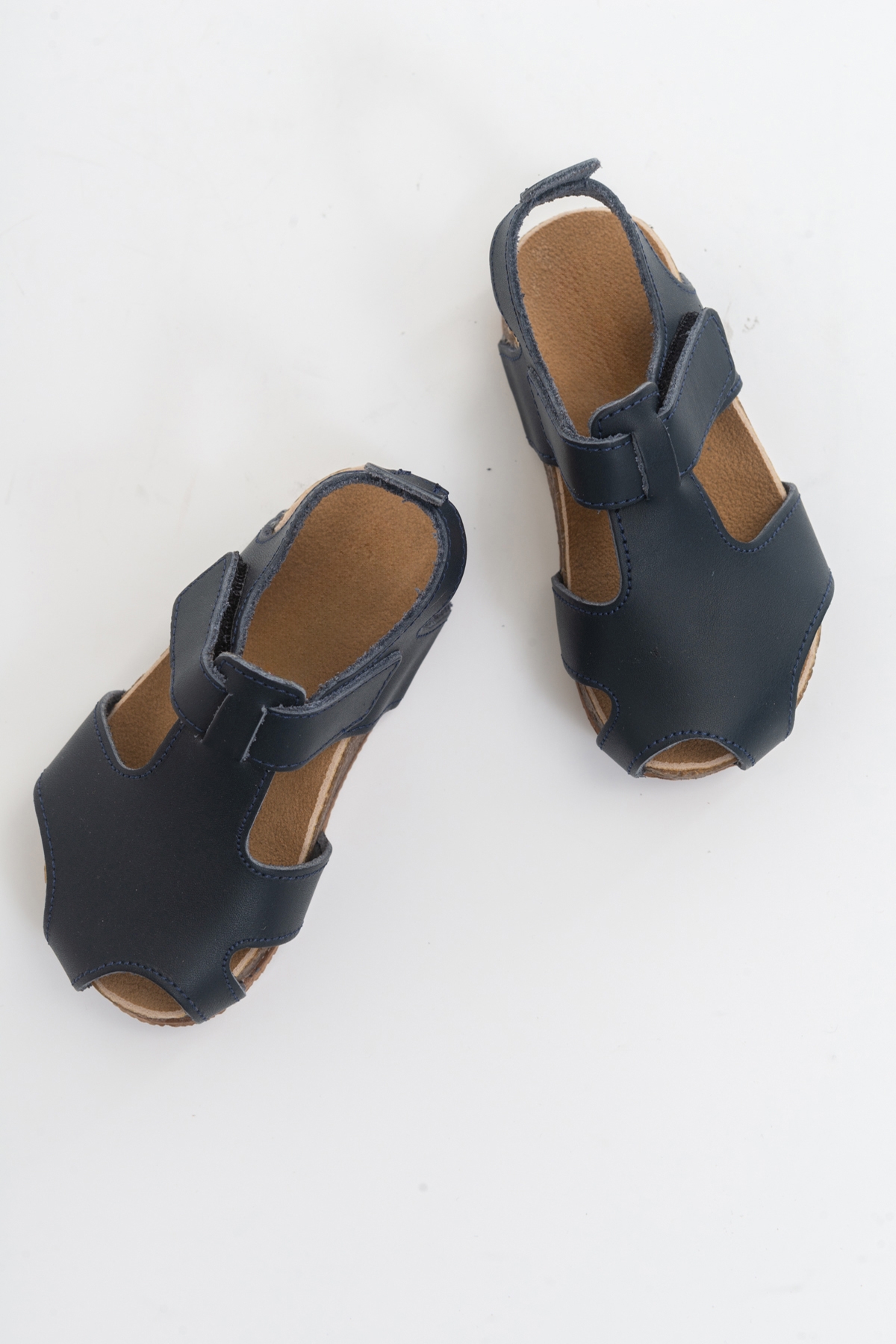 Unisex Çocuk Lacivert Deri Ortopedik Destekli Çocuk Sandalet - Görsel 4