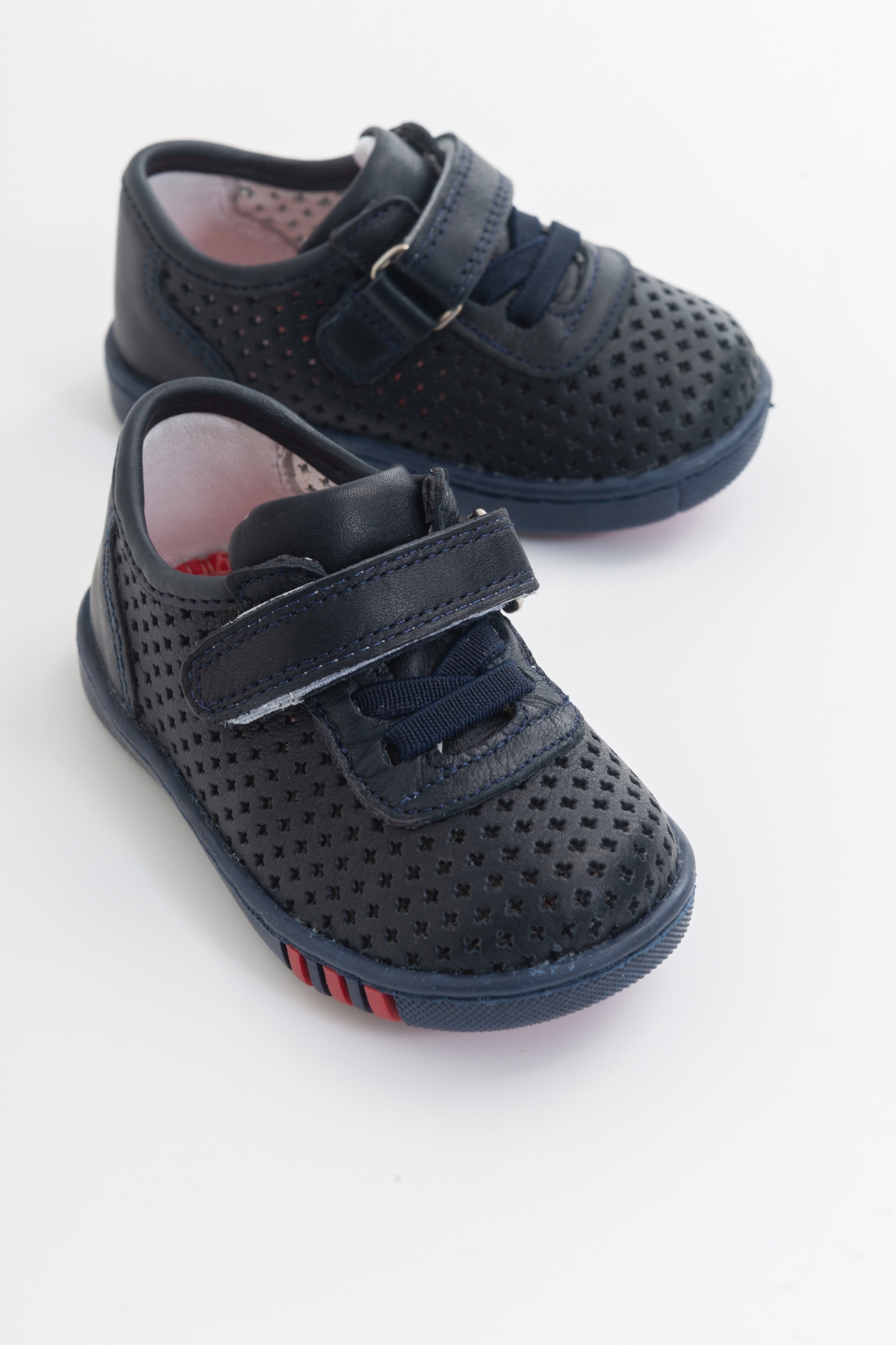 Unisex Çocuk Lacivert Deri Ortopedik Destekli İlk Adım Ayakkabı - Görsel 2
