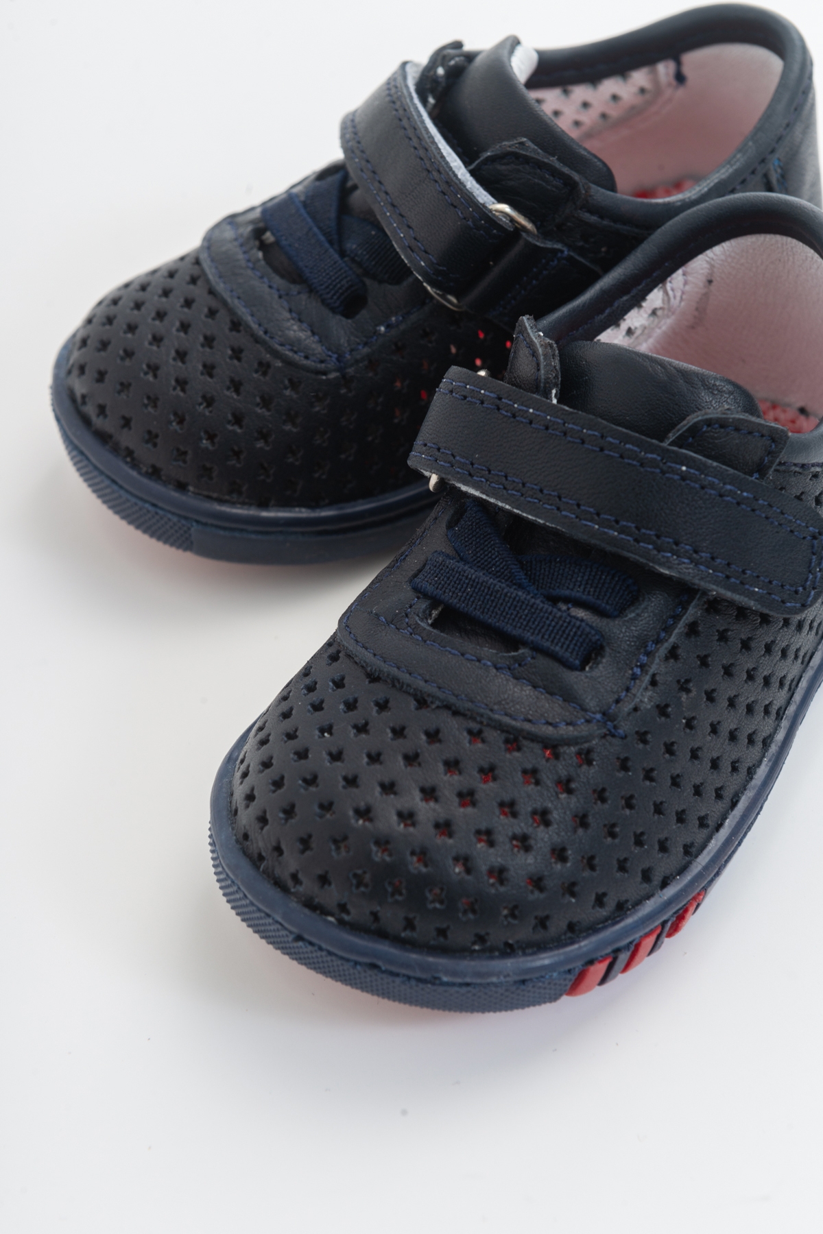 Unisex Çocuk Lacivert Deri Ortopedik Destekli İlk Adım Ayakkabı - Görsel 3