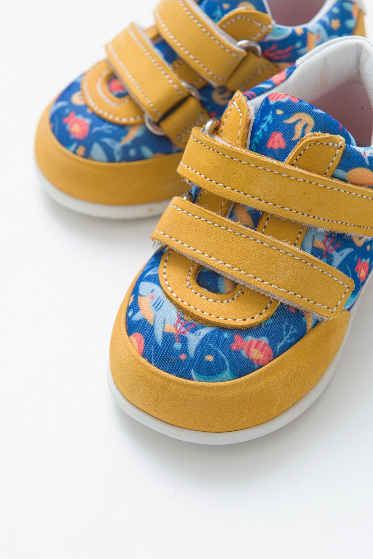 Erkek Çocuk Sarı Deri Ortopedik Destekli İlk Adım Ayakkabı - Görsel 3