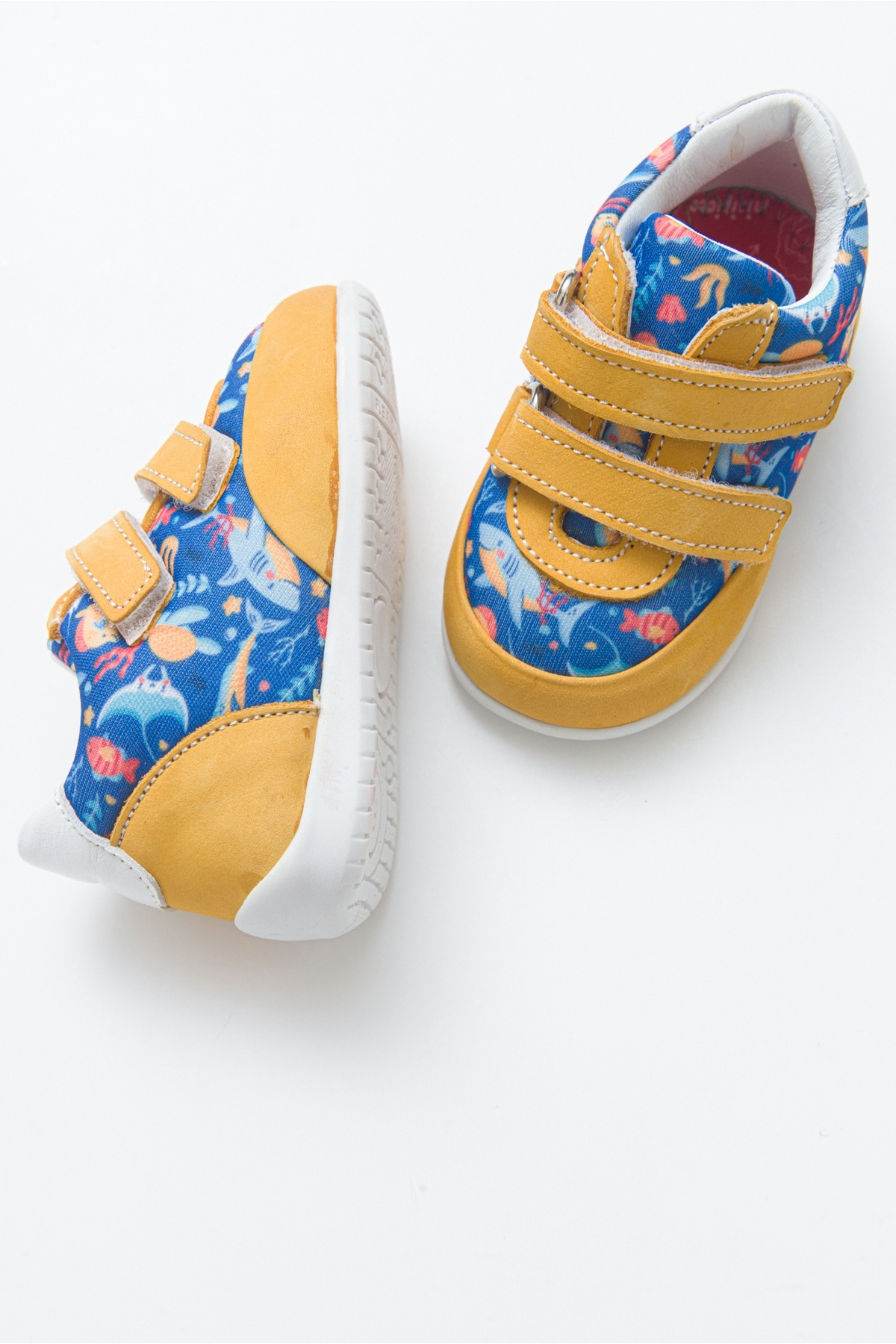 Erkek Çocuk Sarı Deri Ortopedik Destekli İlk Adım Ayakkabı - Görsel 4