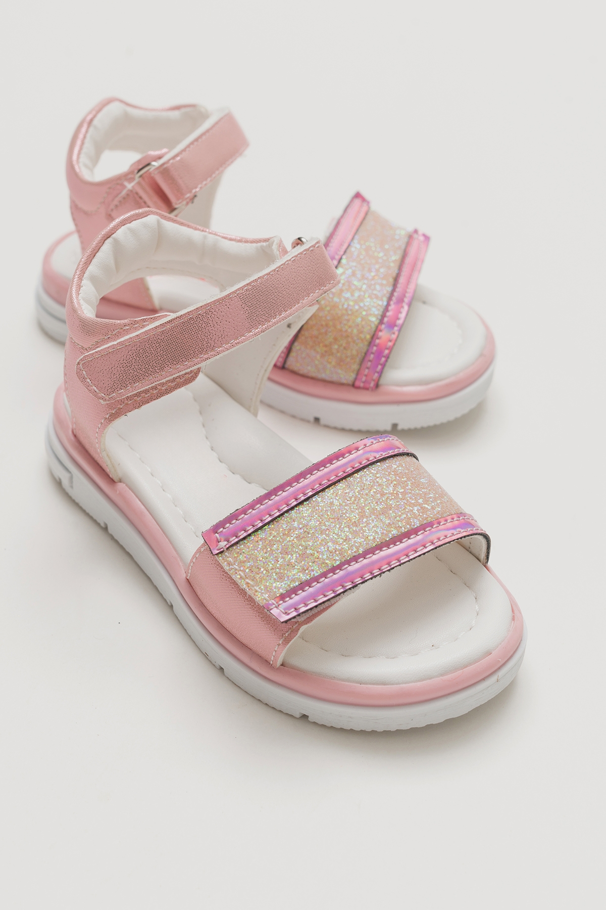 Kız Çocuk Pudra Ortopedik Destekli Çocuk Sandalet - Görsel 2