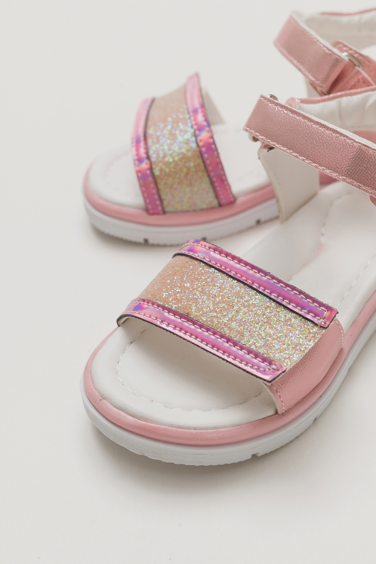 Kız Çocuk Pudra Ortopedik Destekli Çocuk Sandalet - Görsel 3