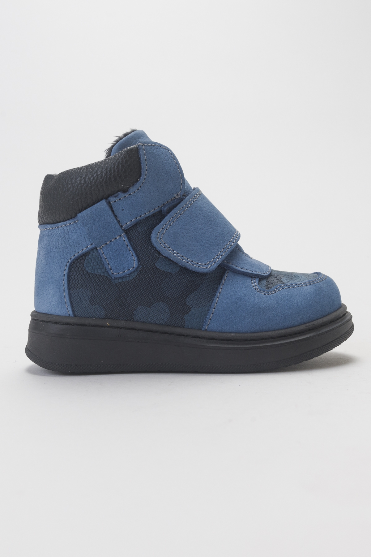 Erkek Çocuk Mavi Hakiki Deri Çocuk Bot - Görsel 6