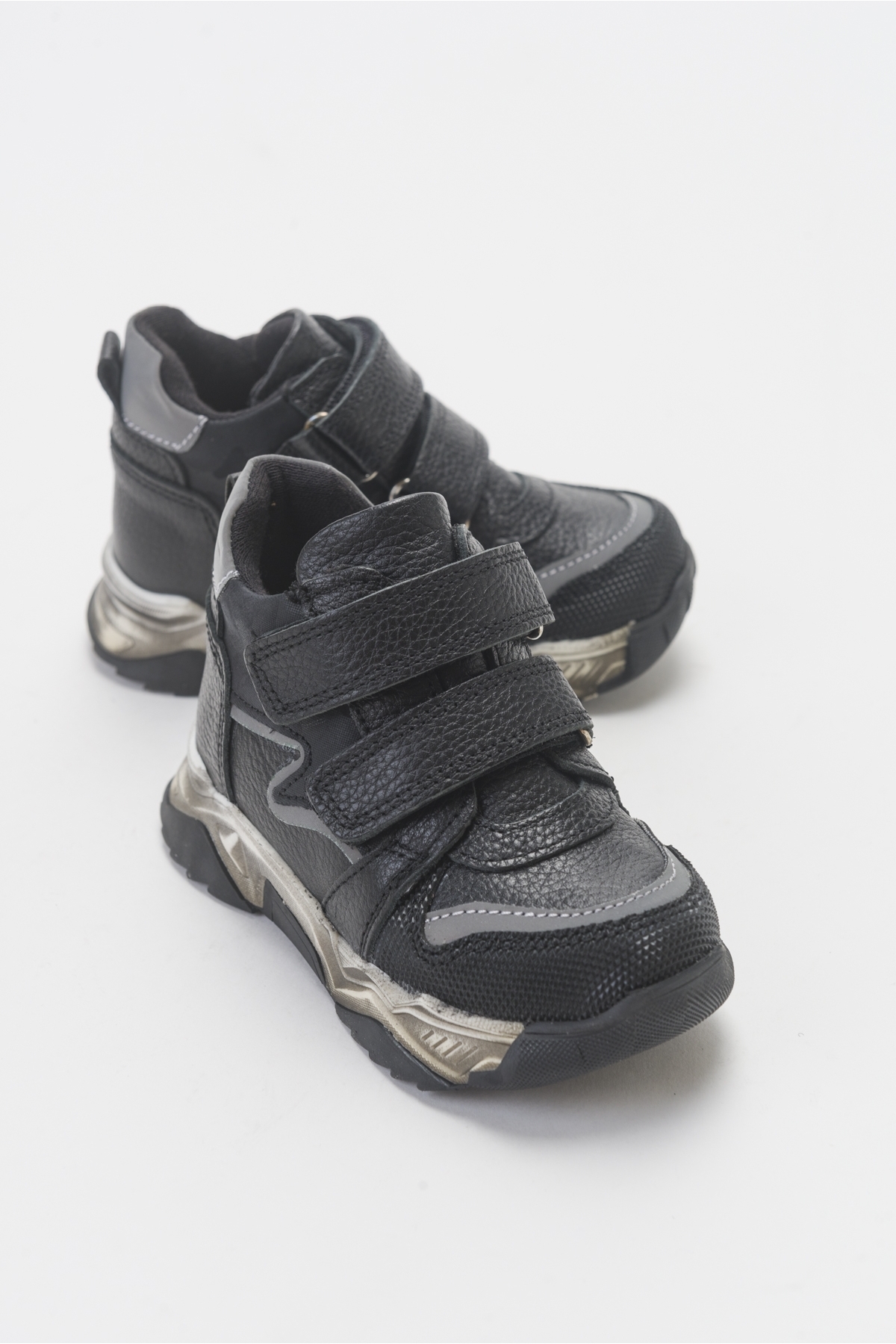 Erkek Çocuk Siyah Hakiki Deri Çocuk Bot - Görsel 2